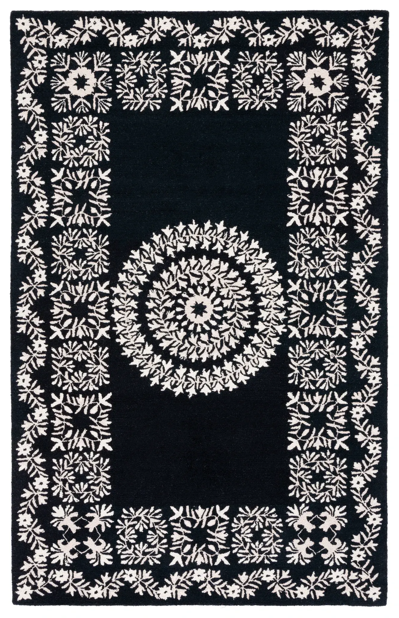 Empire Botanical Medallion Hand-Tufted Wool Rug