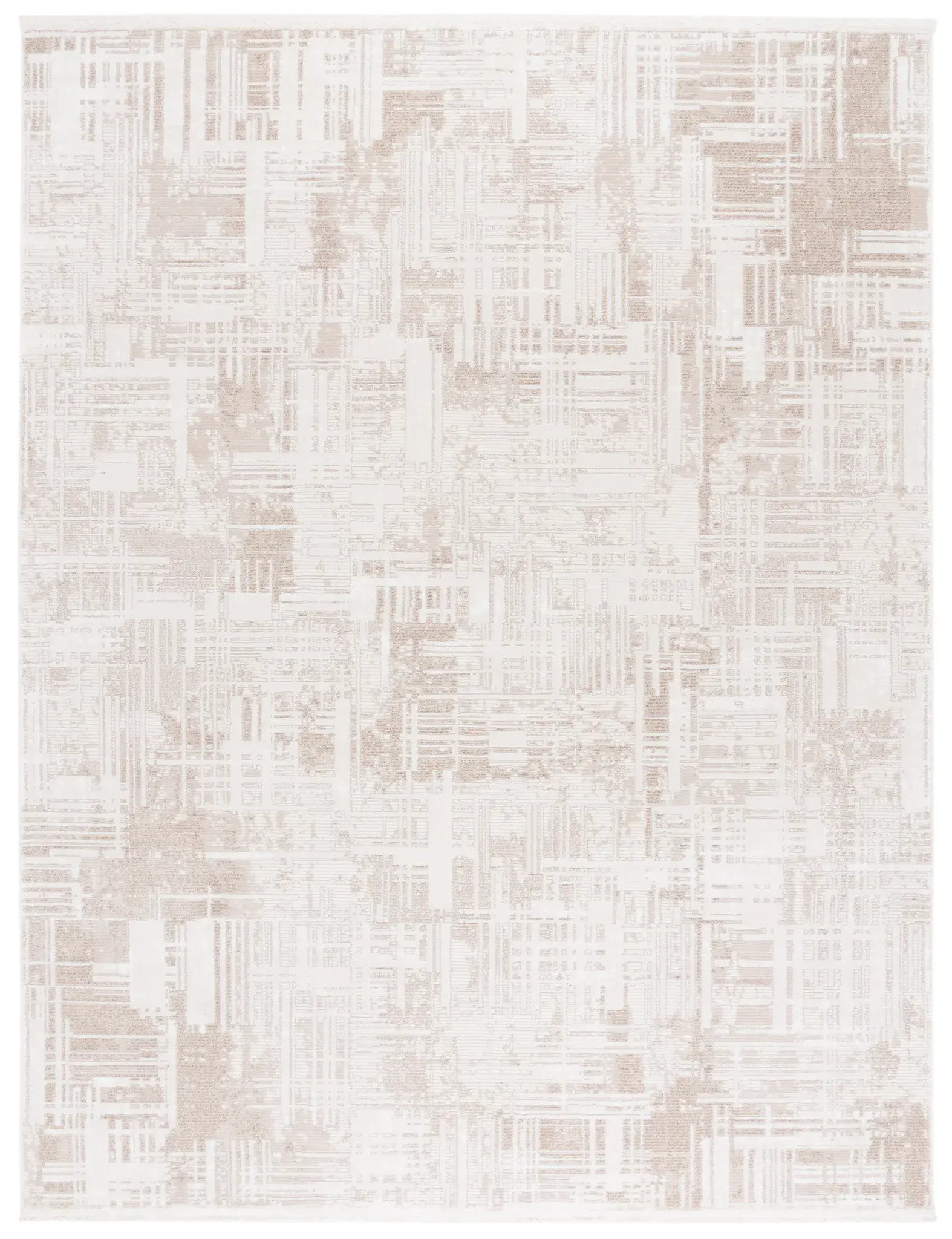 Emerald Abstract Grid Rug