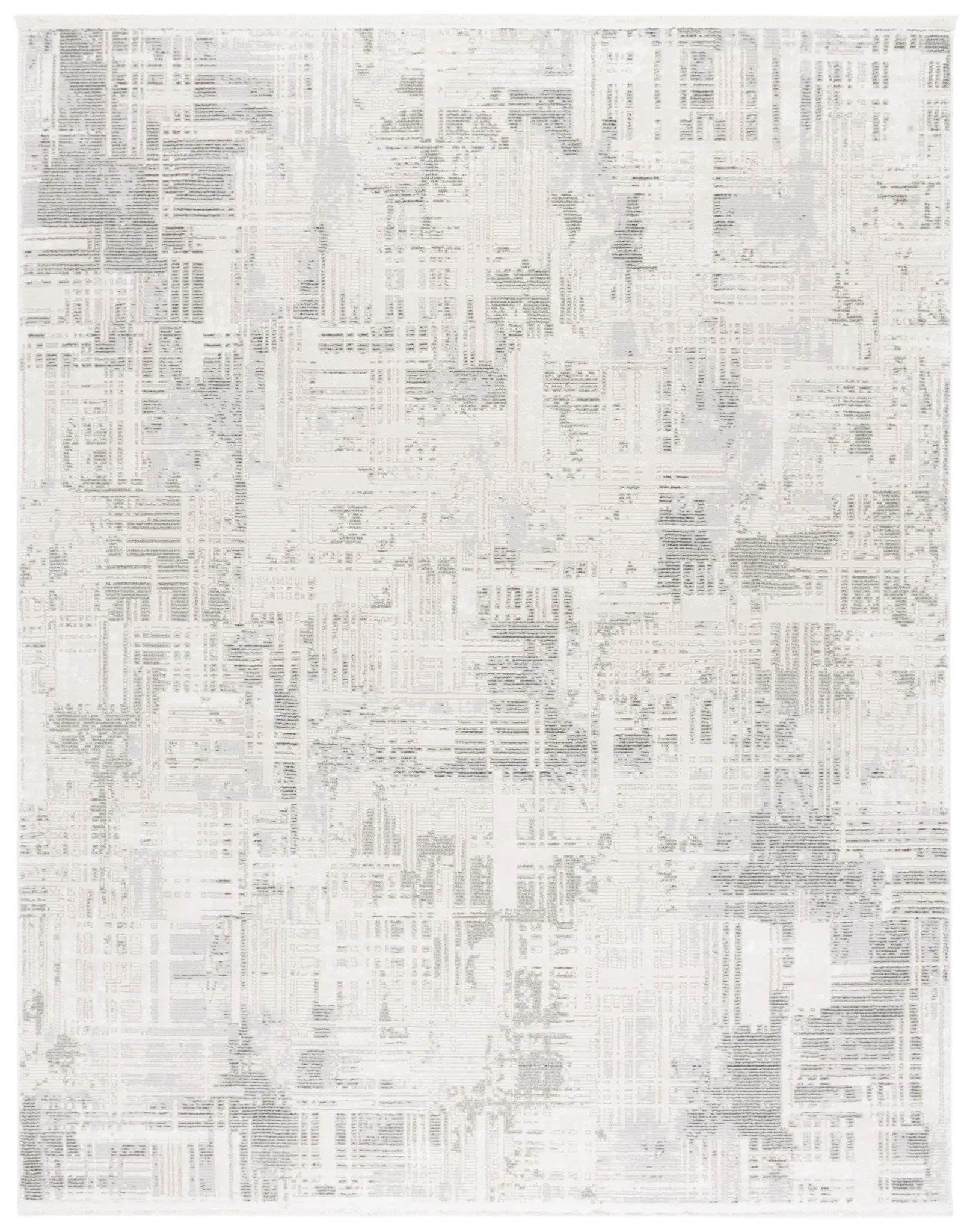 Emerald Abstract Grid Rug