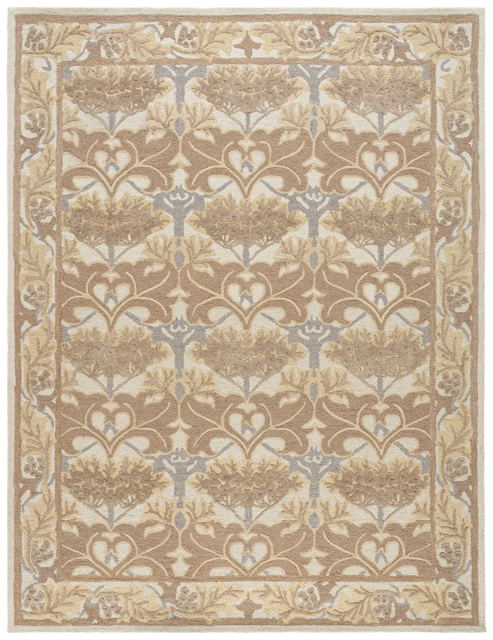 Earthly Treasures Acanthus Leaf Hand-Tufted Rug