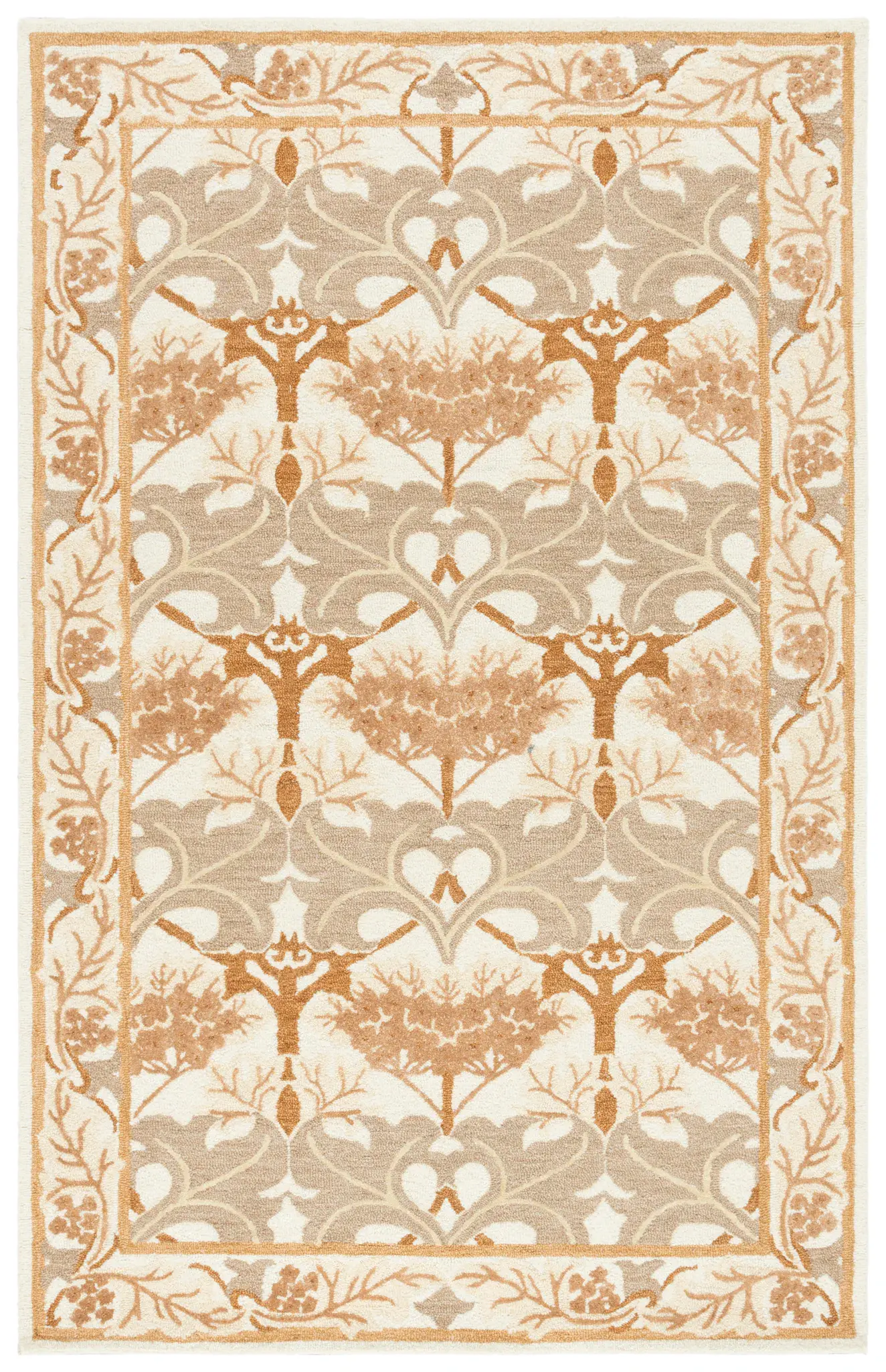 Earthly Treasures Acanthus Leaf Hand-Tufted Rug