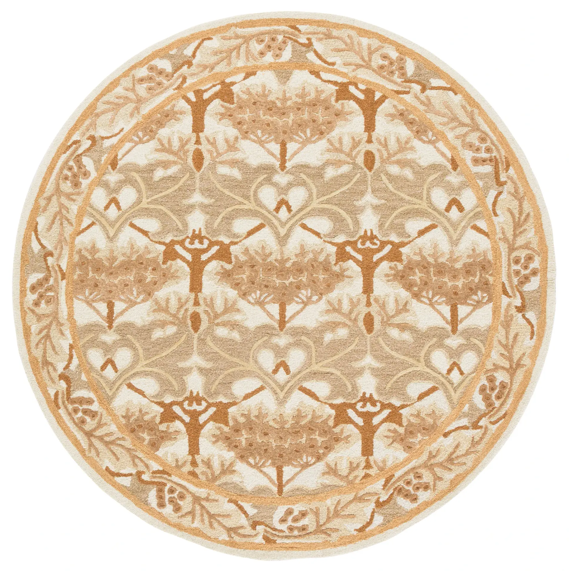 Earthly Treasures Acanthus Leaf Hand-Tufted Rug