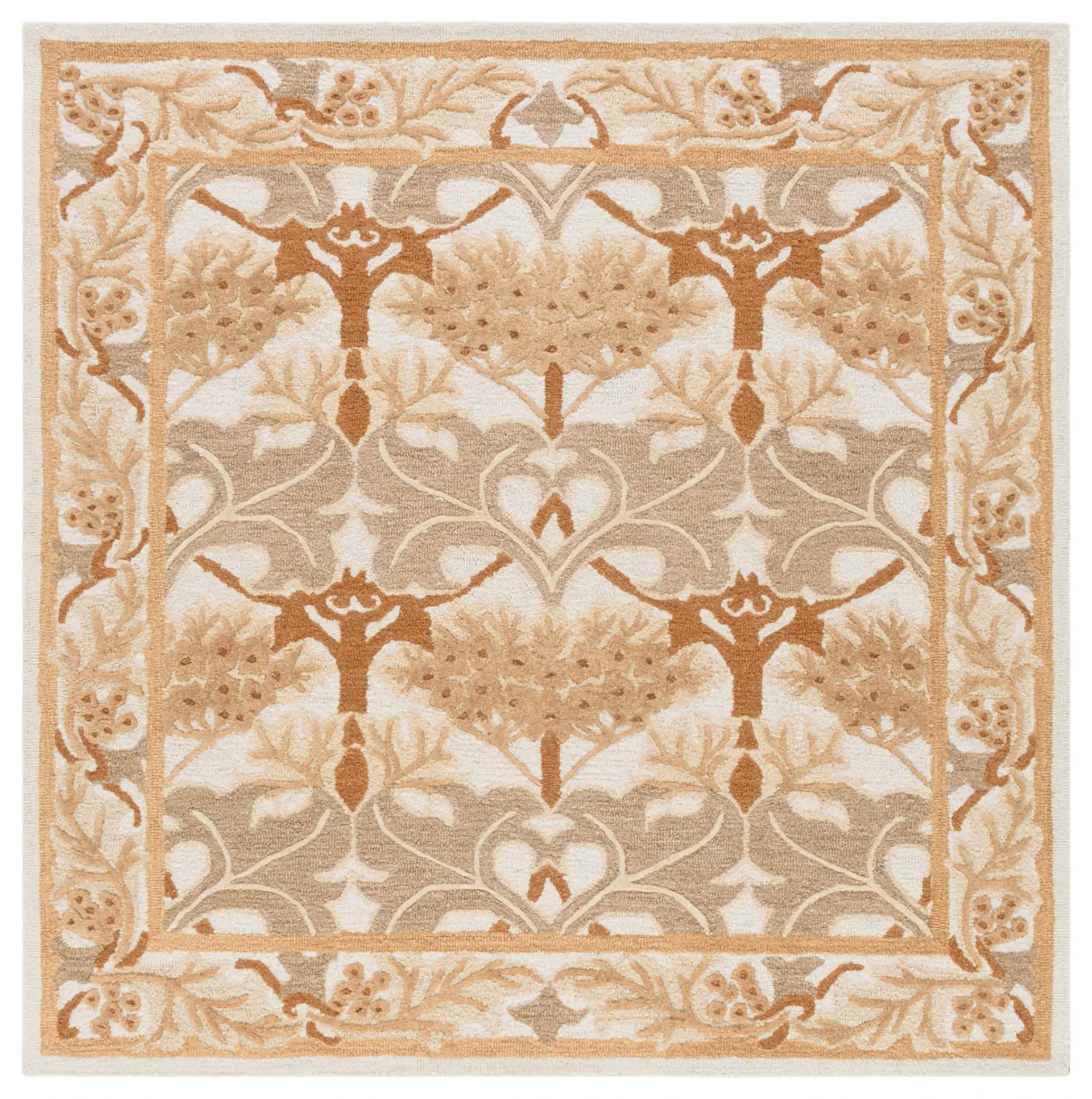 Earthly Treasures Acanthus Leaf Hand-Tufted Rug