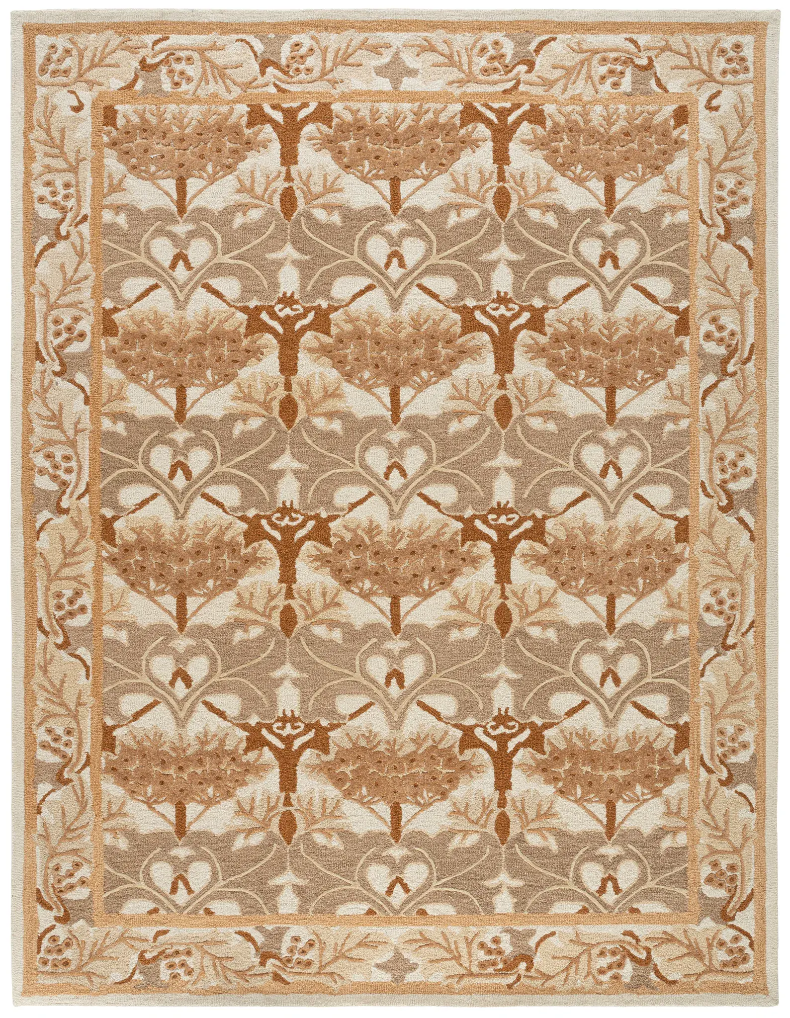 Earthly Treasures Acanthus Leaf Hand-Tufted Rug