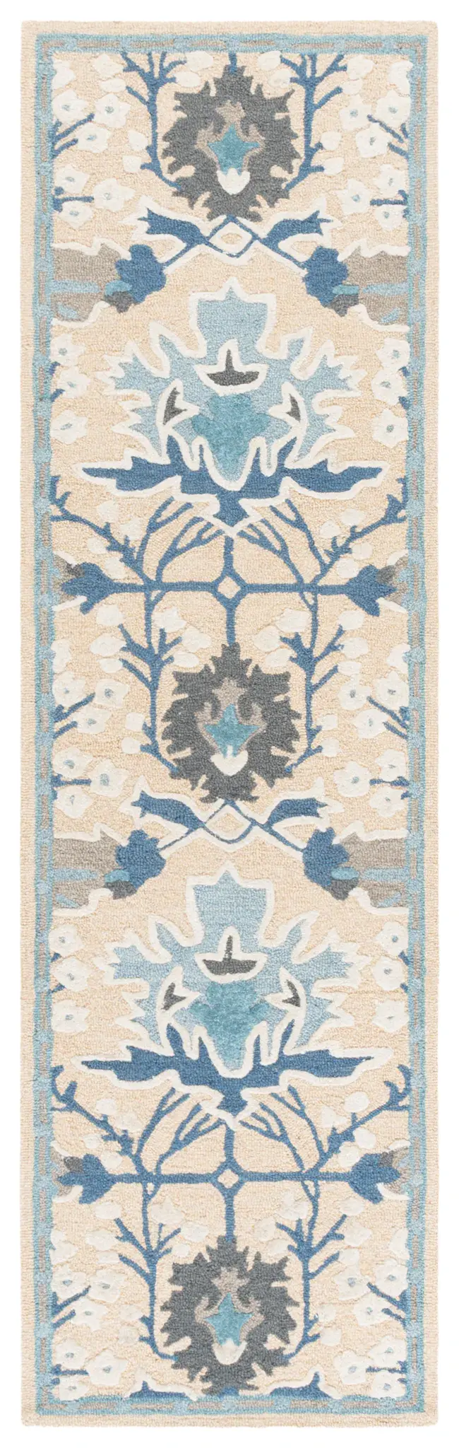 Earthly Treasures Botanical Bordered Hand-Tufted Rug