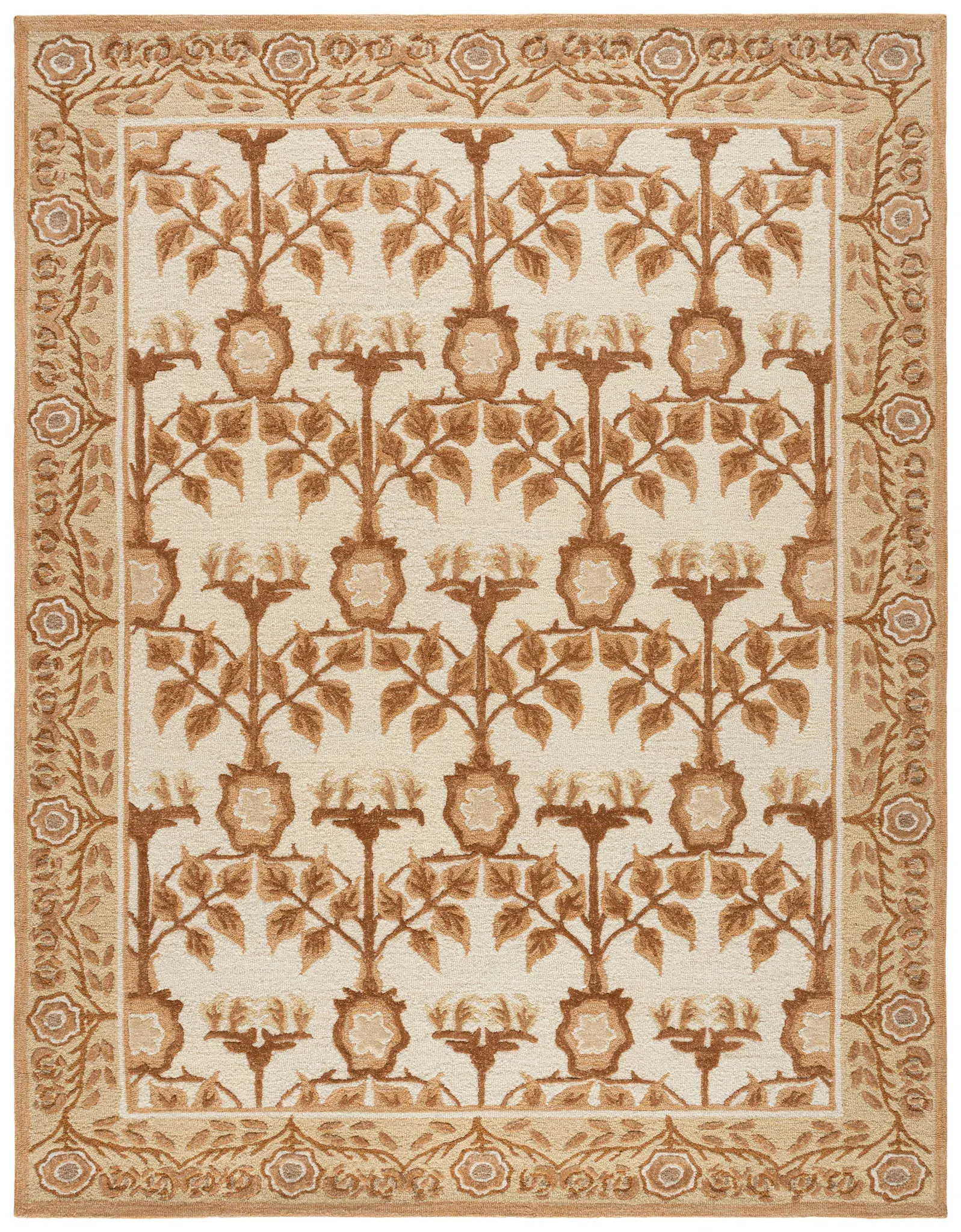 Earthly Treasures Leaf And Vine Hand-Tufted Rug