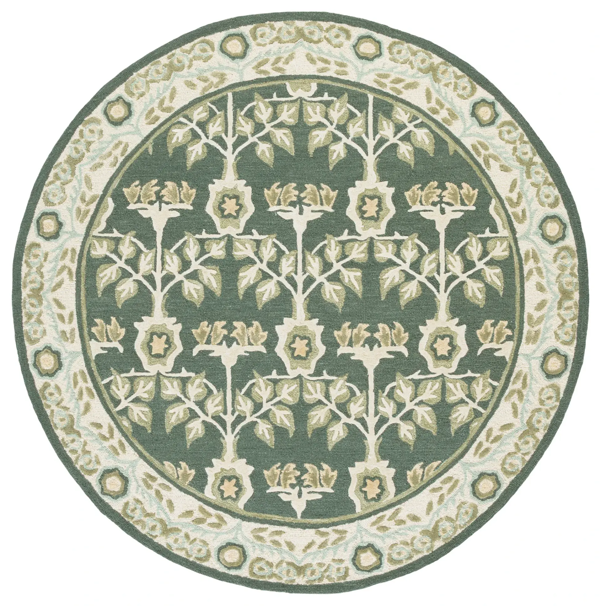 Earthly Treasures Leaf And Vine Hand-Tufted Rug
