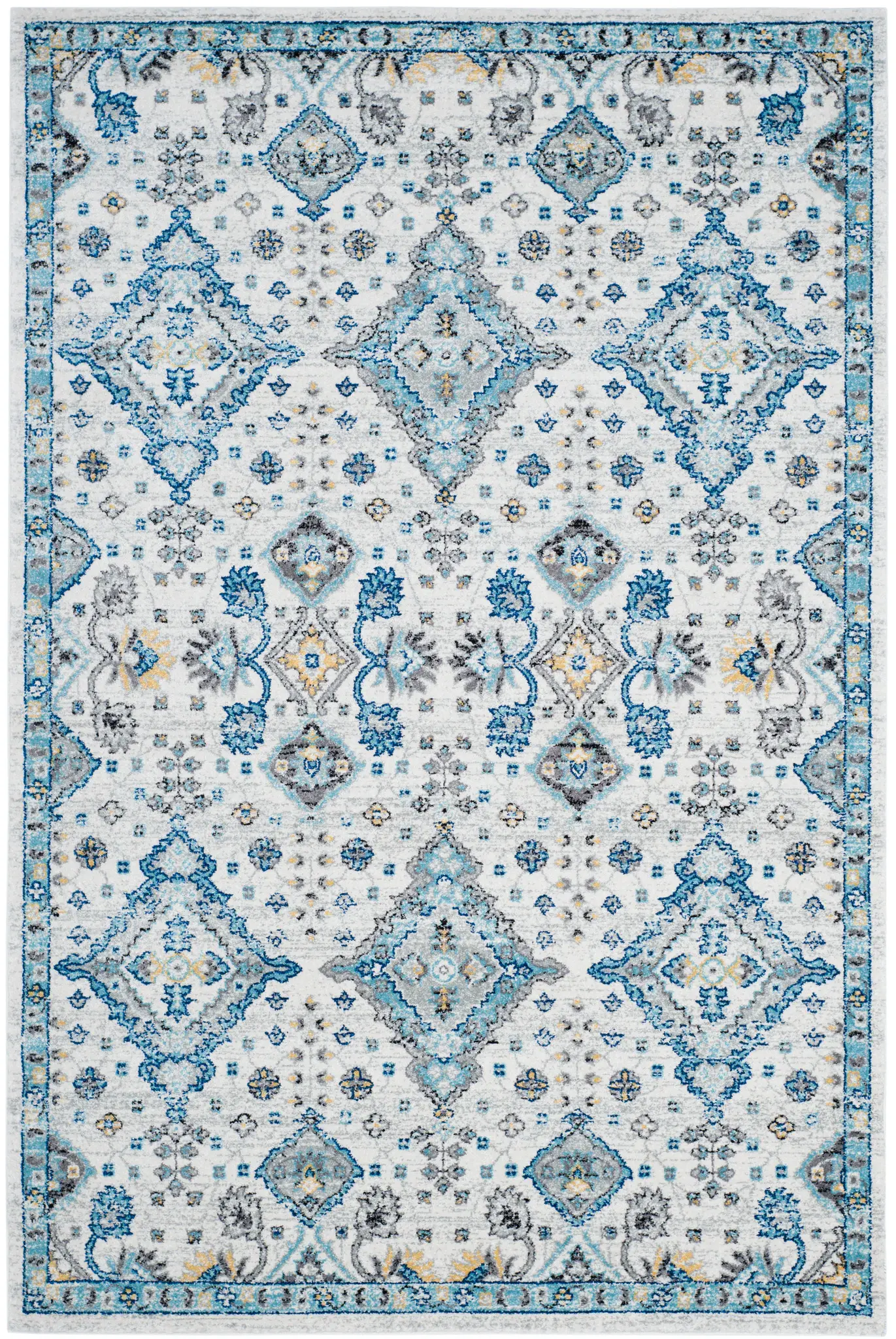 Evoke Distressed Diamond Medallion Rug