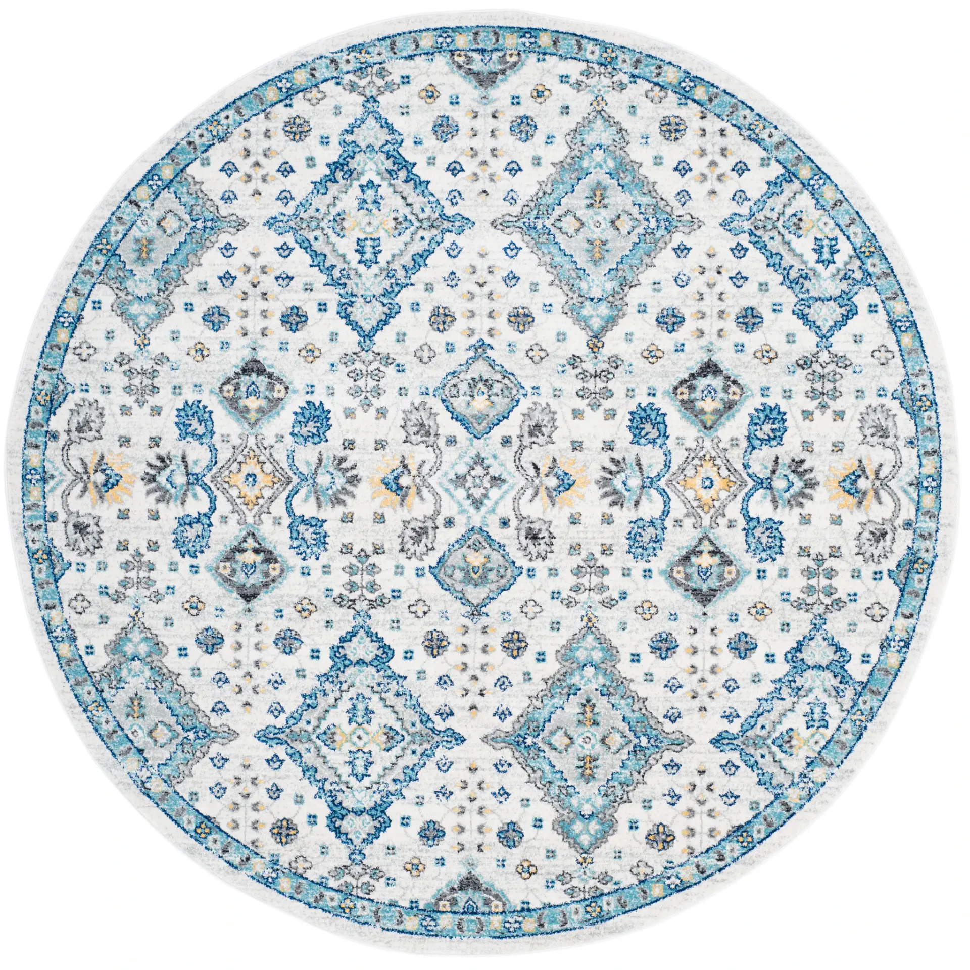 Evoke Distressed Diamond Medallion Rug