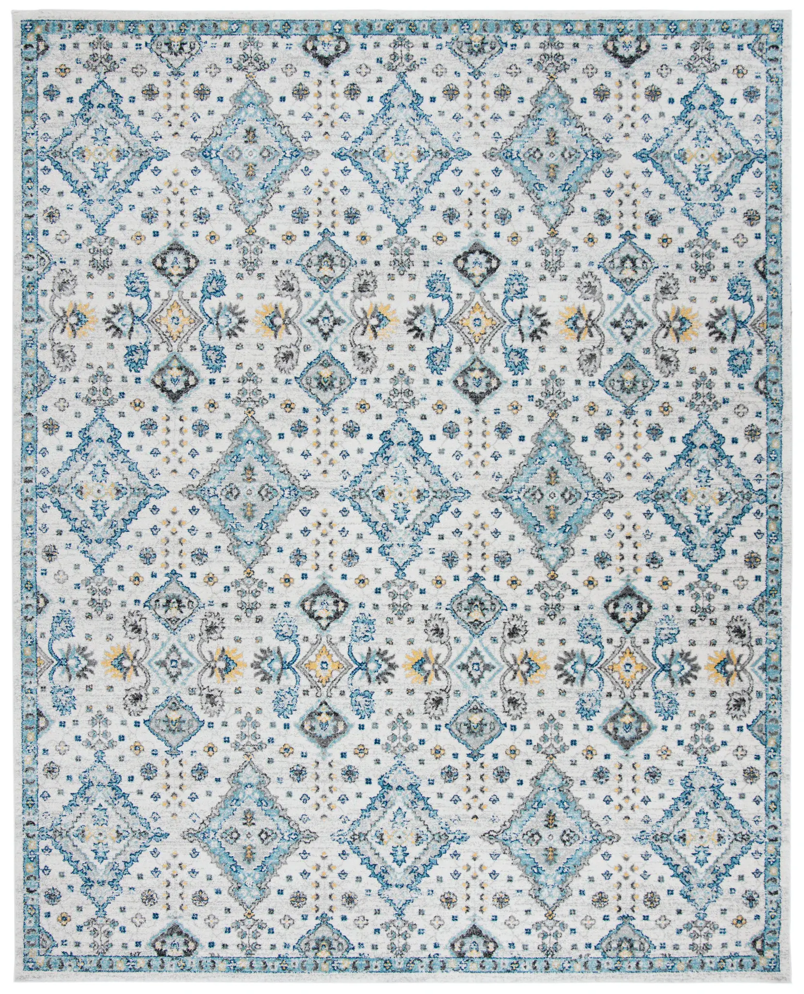 Evoke Distressed Diamond Medallion Rug