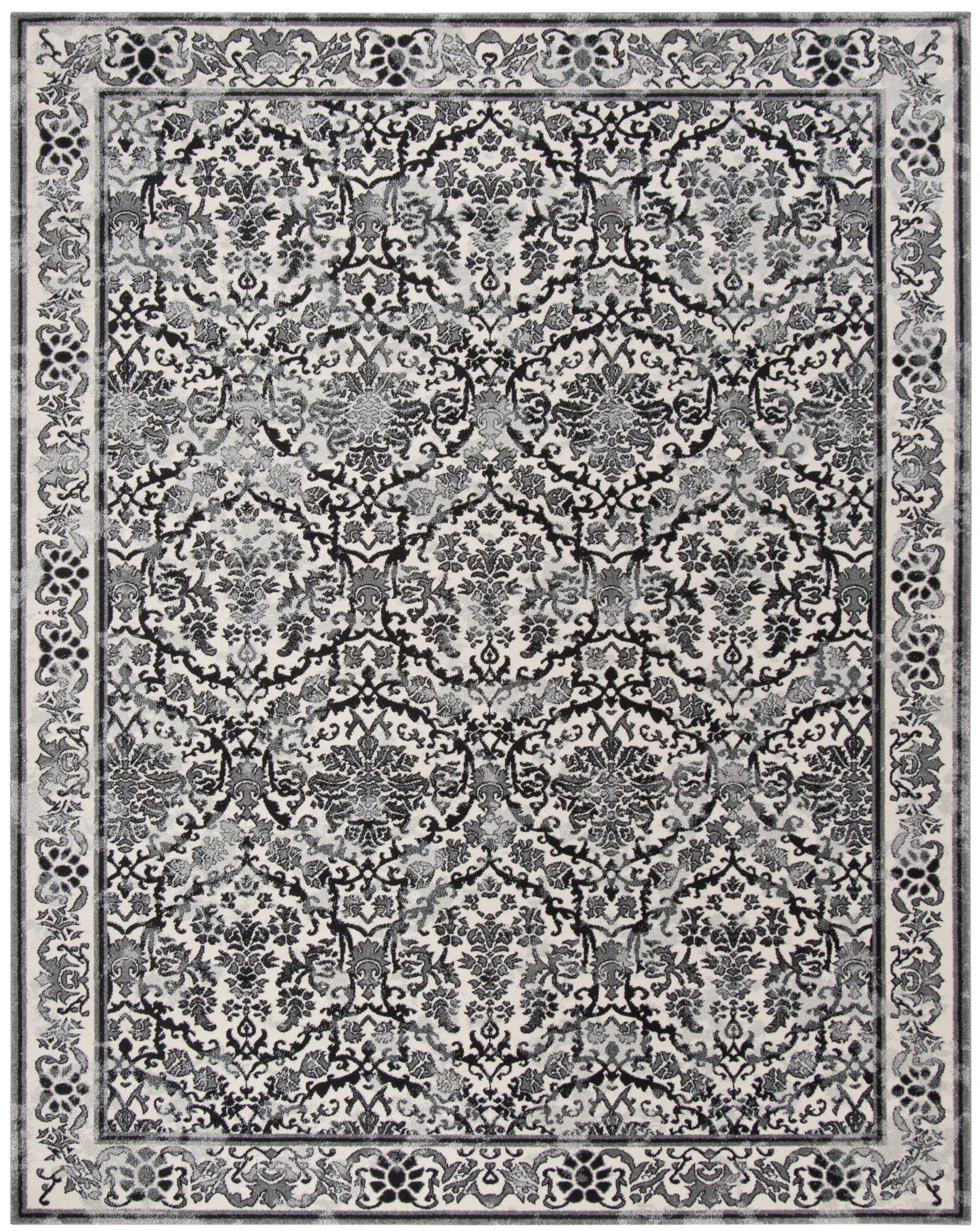 Evoke Distressed Damask Rug