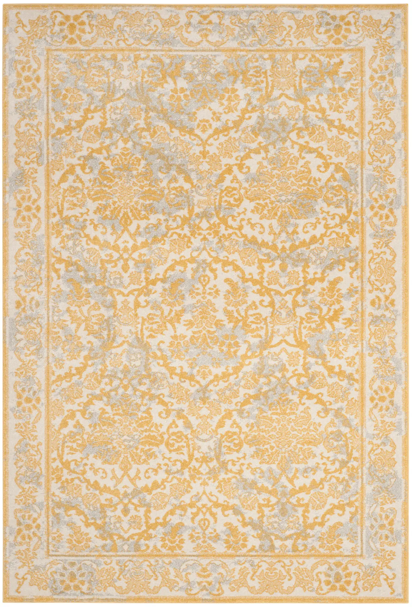 Evoke Distressed Damask Rug