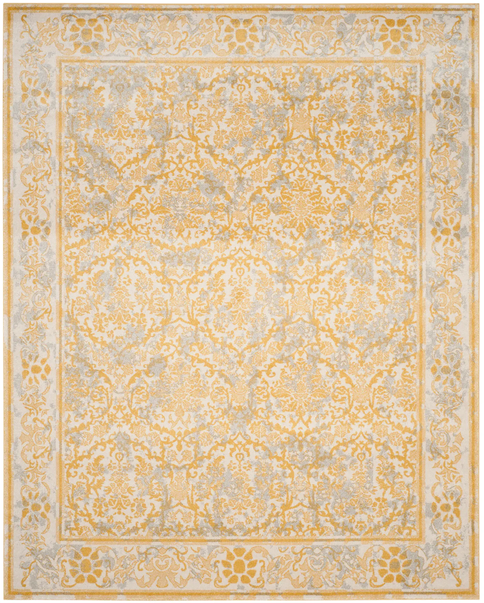 Evoke Distressed Damask Rug