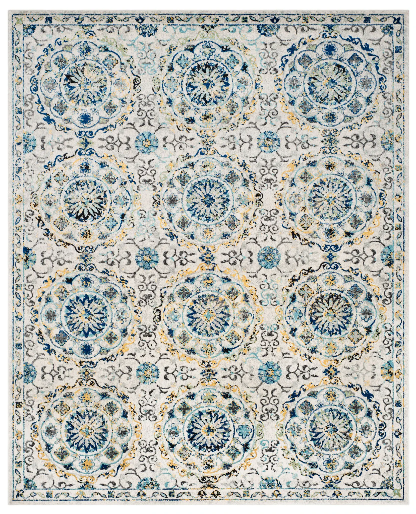 Evoke Repeating Medallion Rug