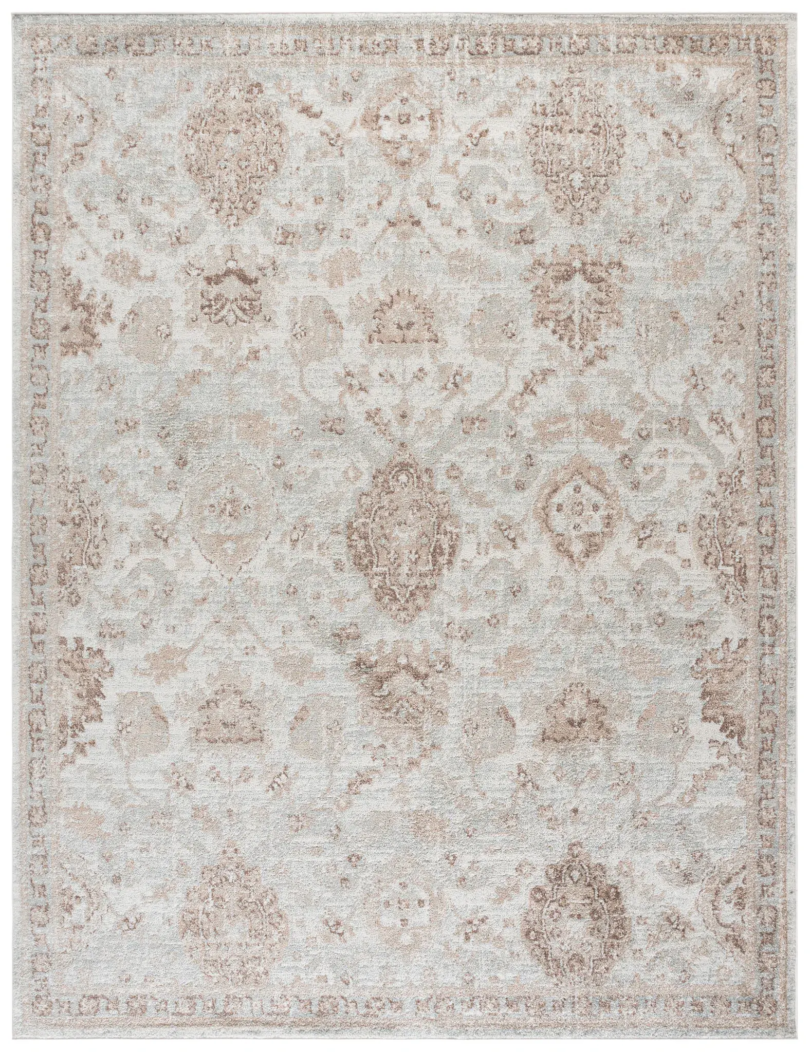 Evoke Floral Border Rug