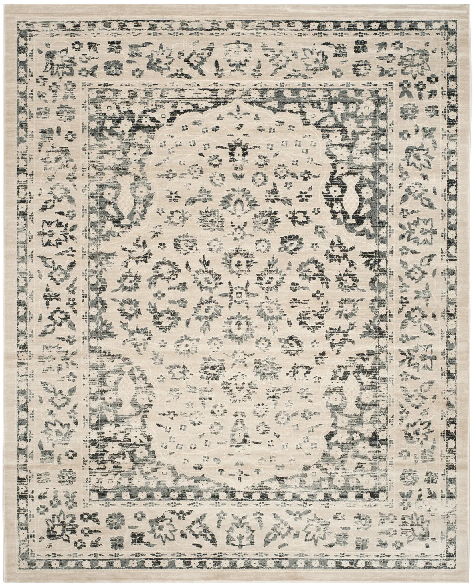 Evoke Floral Cartouche Rug