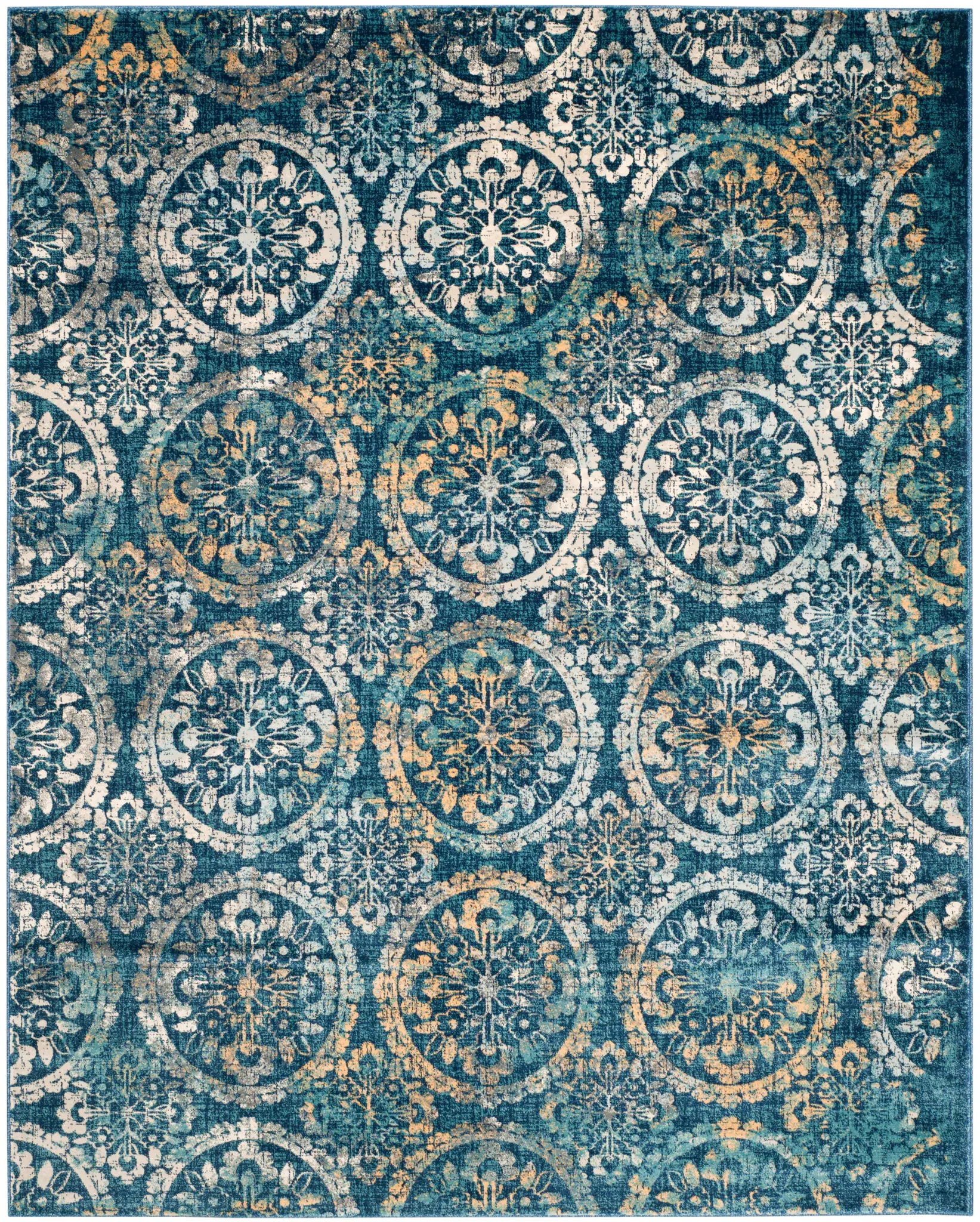 Evoke Repeating Rosette Rug