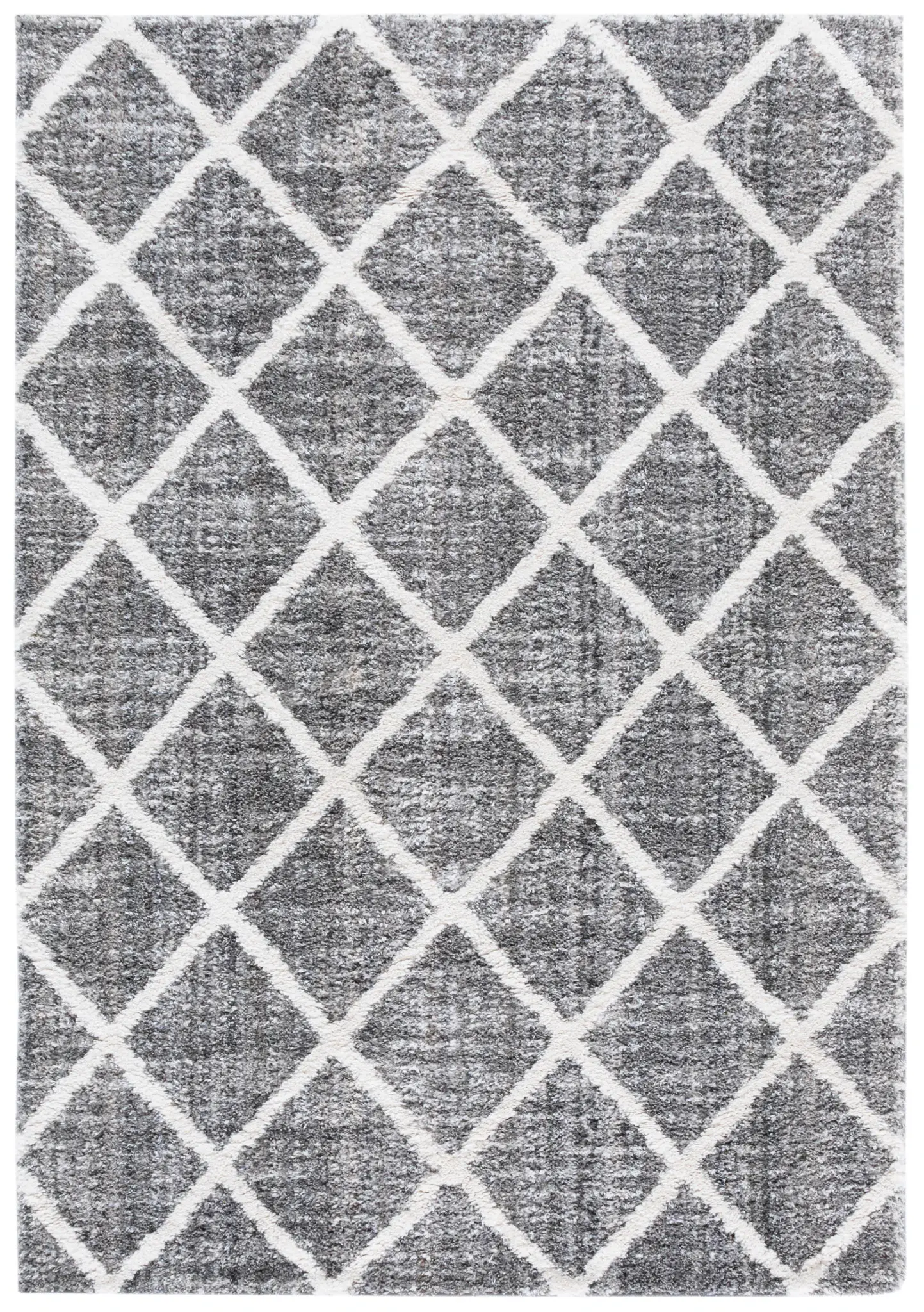 Everett Diamond Trellis Shag Rug
