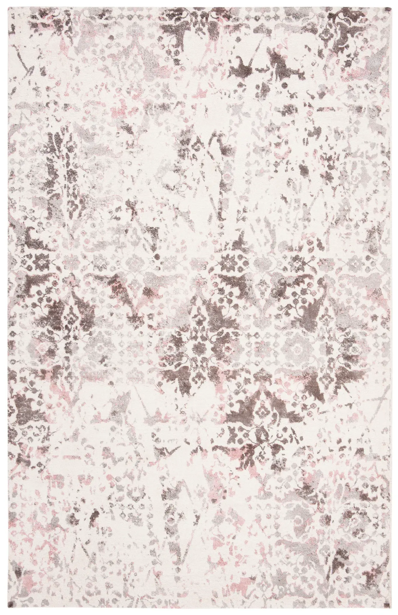 Expression Distressed Floral Hand-Tufted Viscose Rug