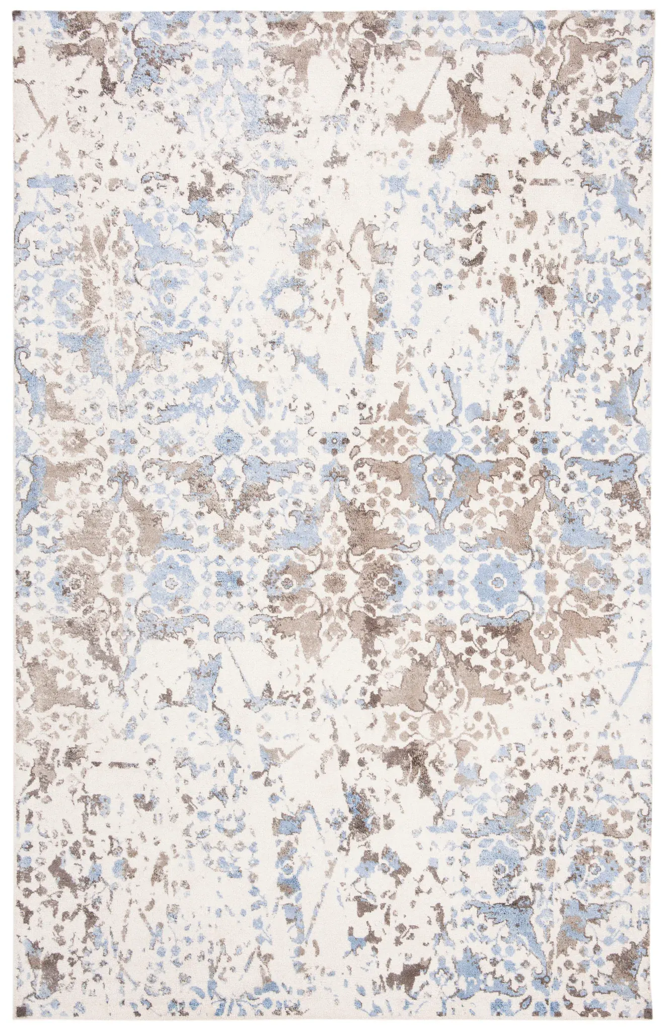 Expression Distressed Floral Hand-Tufted Viscose Rug