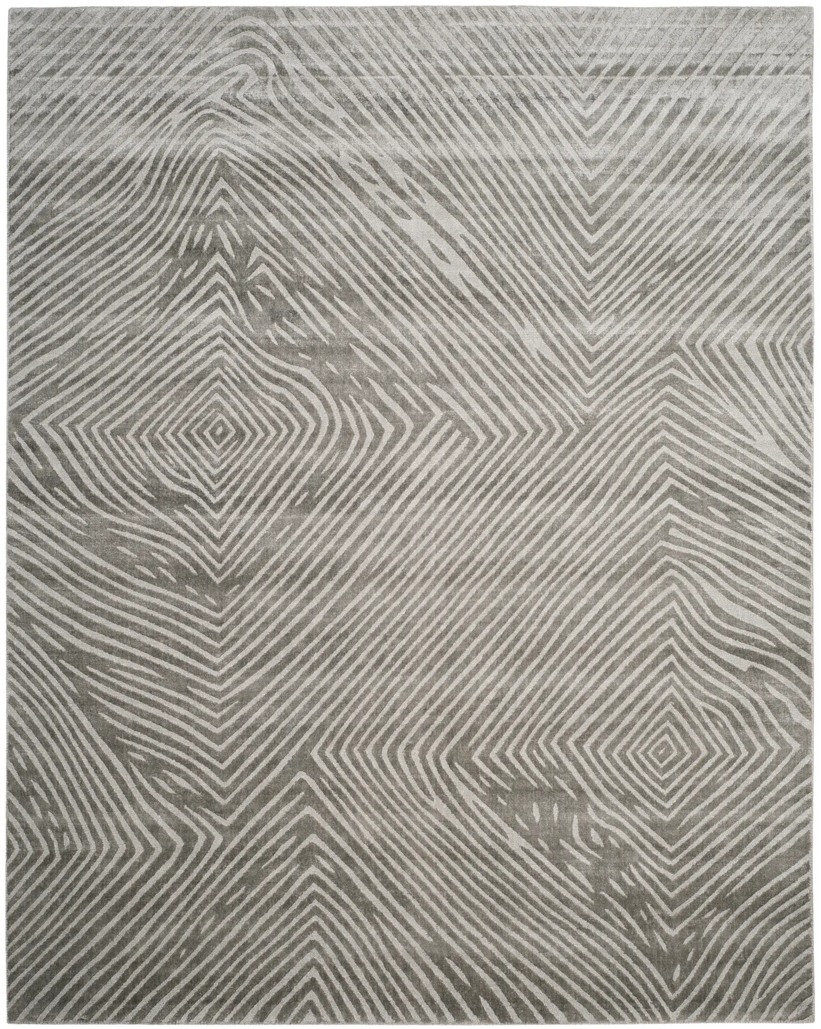 Expression Concentric Diamond Hand-Woven Rug