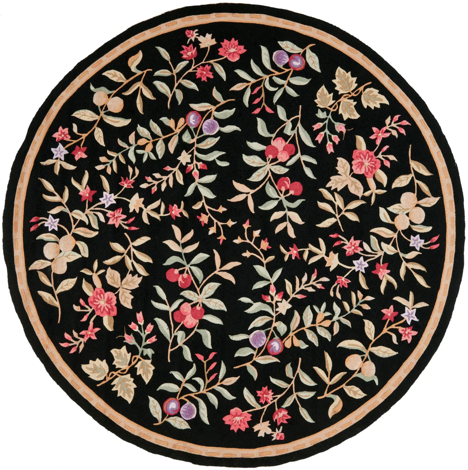 Easy Care Morning Garden Floral Hand-Hooked Rug