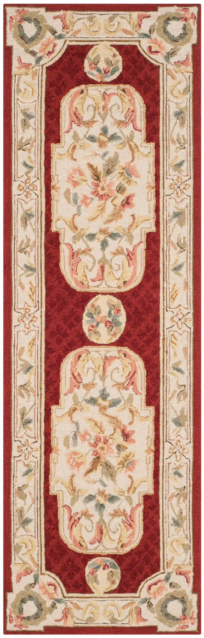 Easy Care Claiborne Floral Medallion Hand-Hooked Rug