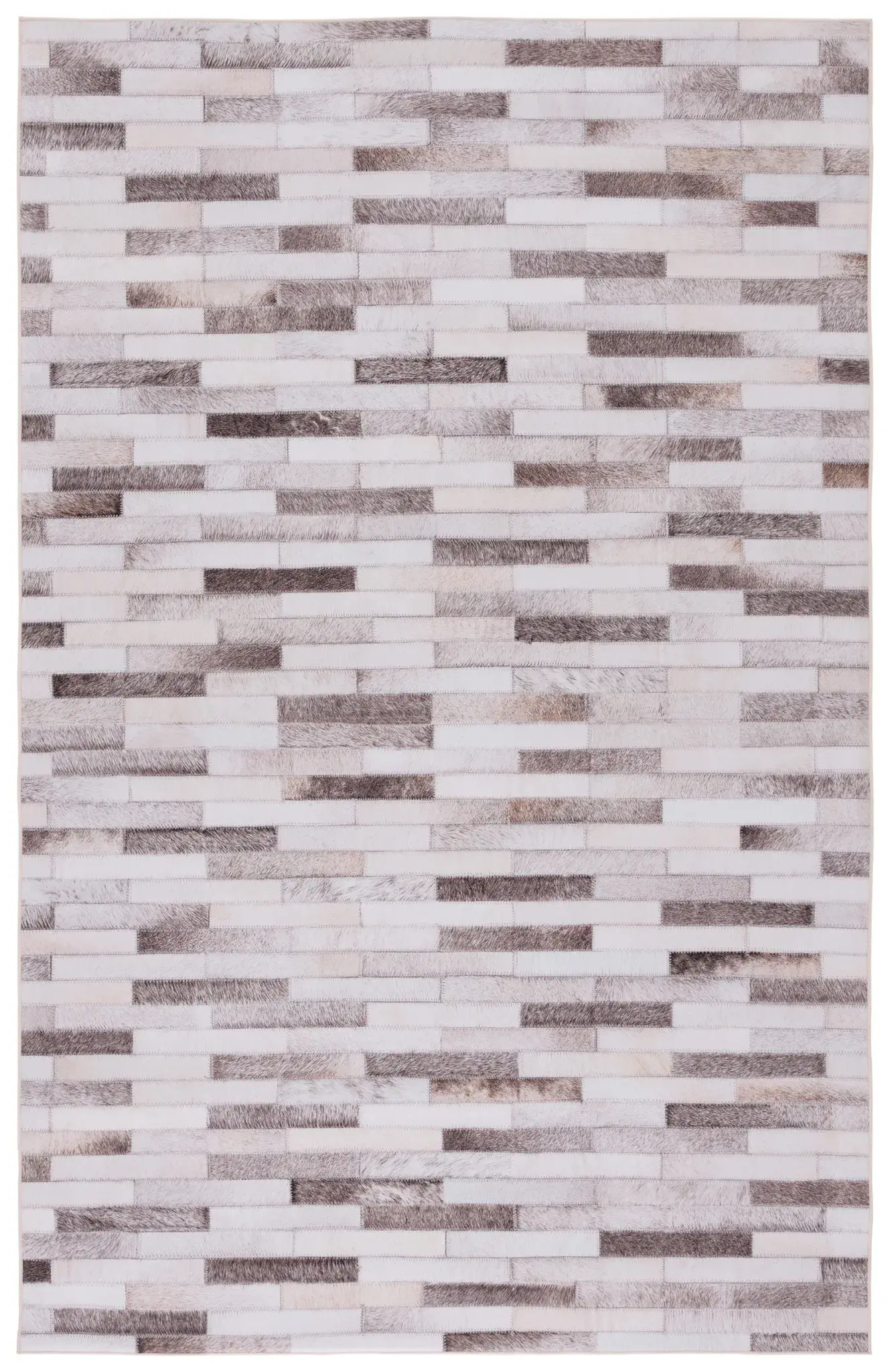 Faux Hide Brick Patchwork Washable Rug