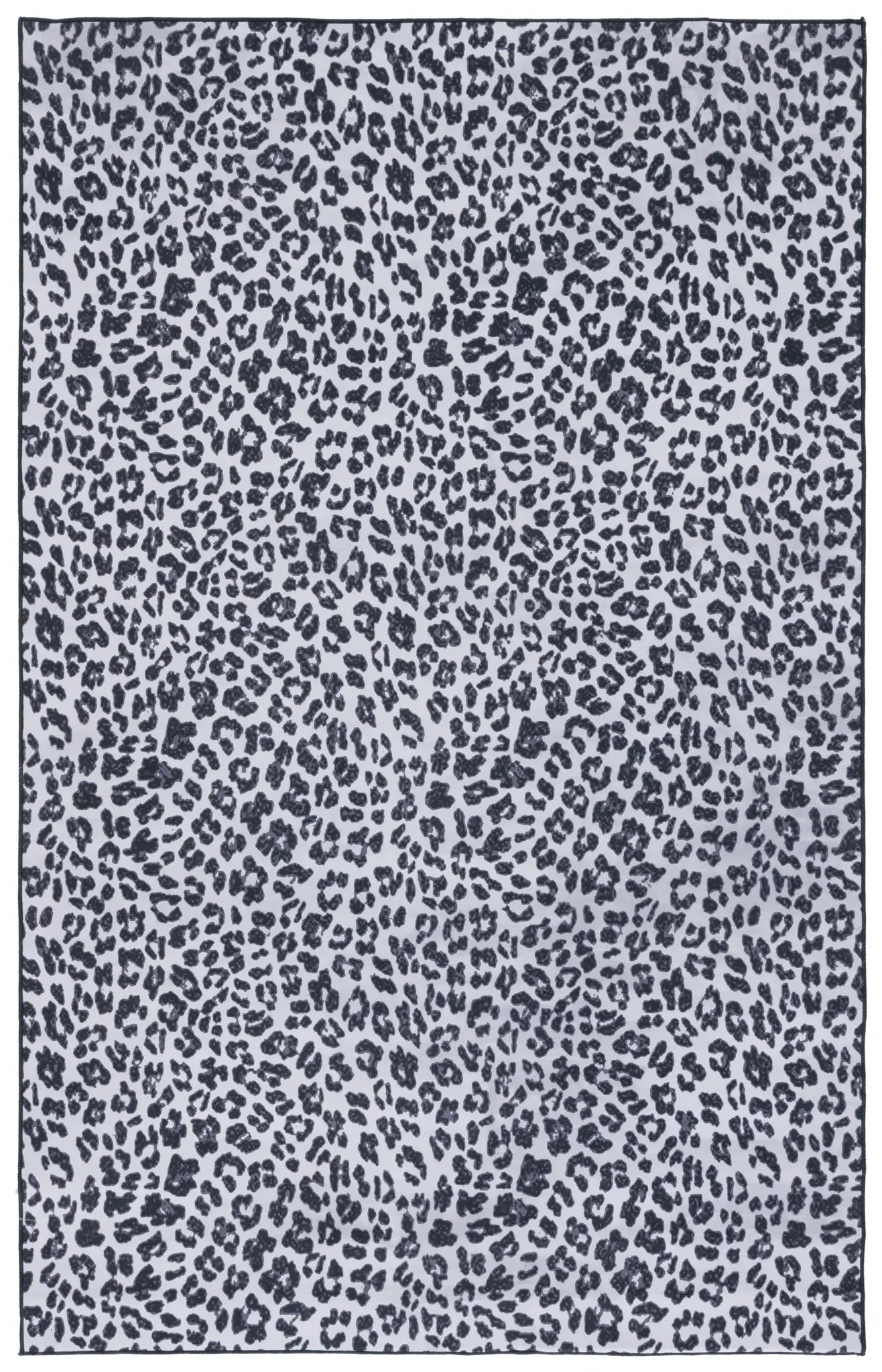 Faux Hide Glam Leopard Washable Rug