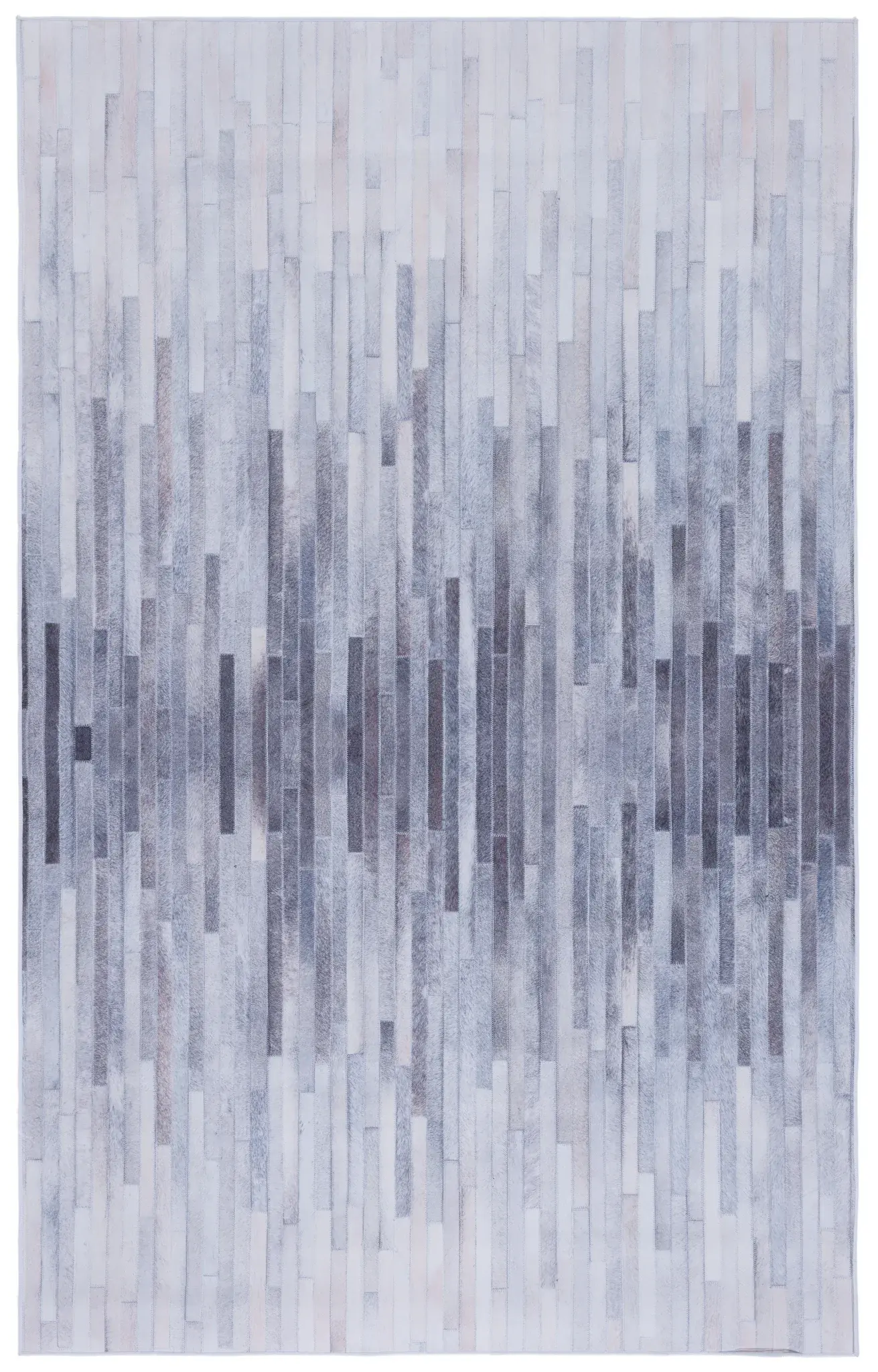 Faux Hide Stacked Stripe Washable Rug