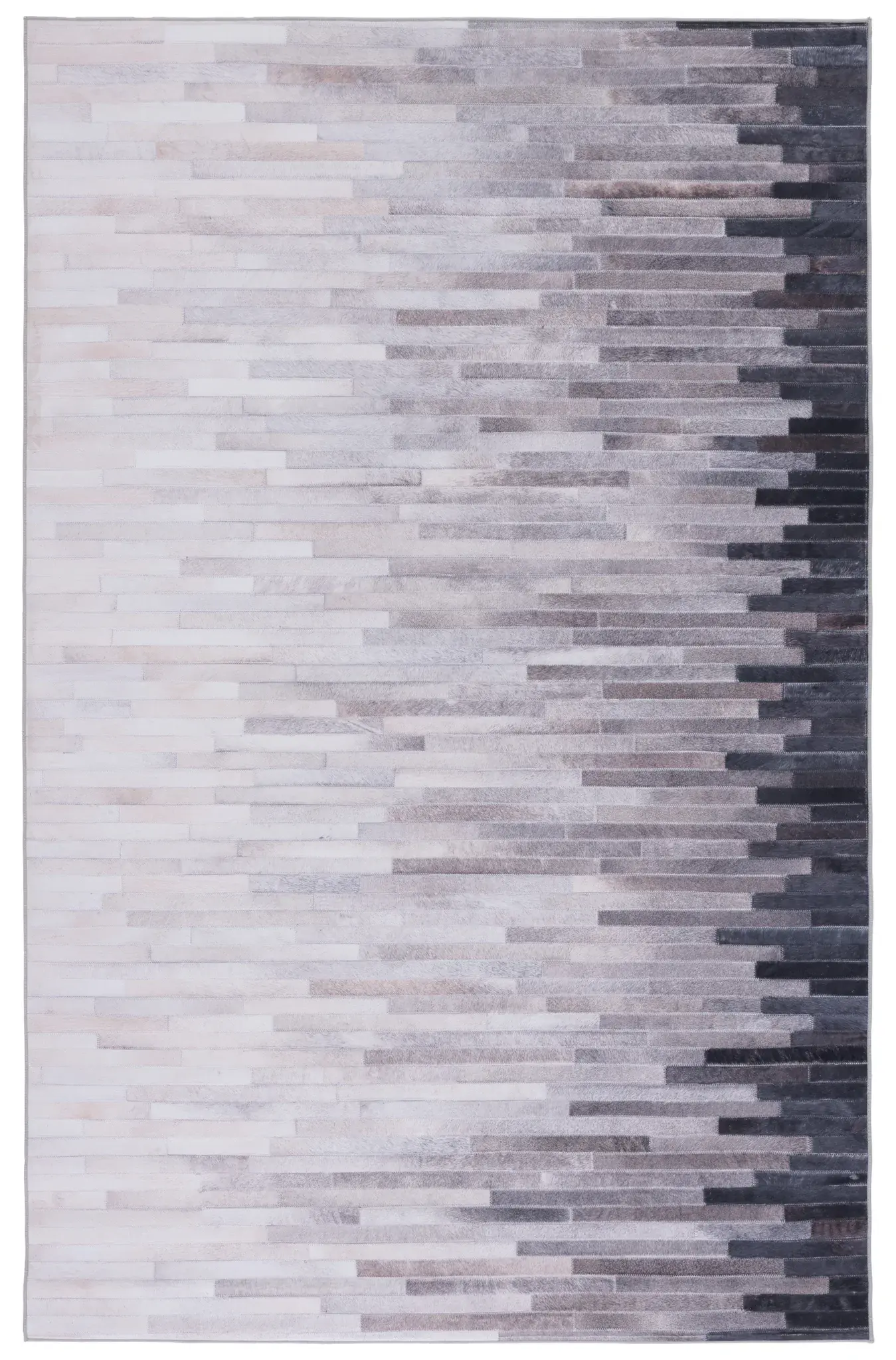 Faux Hide Gradient Stripe Washable Rug