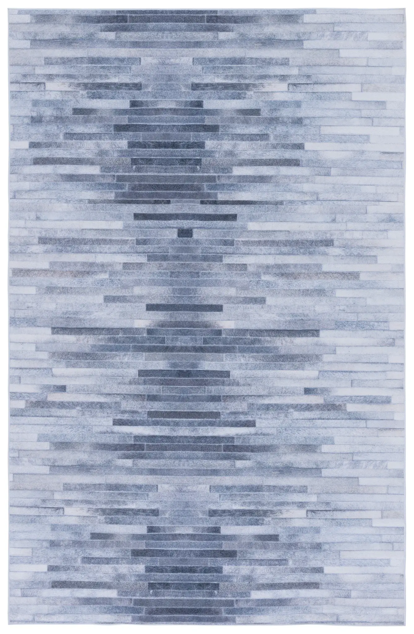 Faux Hide Striped Patchwork Washable Rug