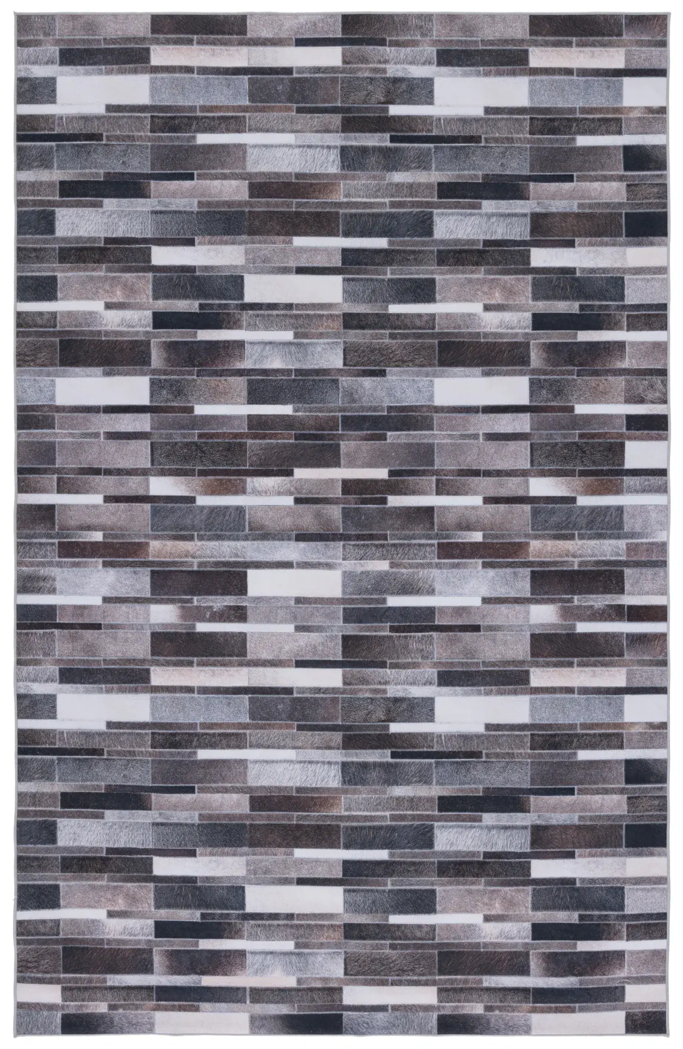 Faux Hide Brick Washable Rug