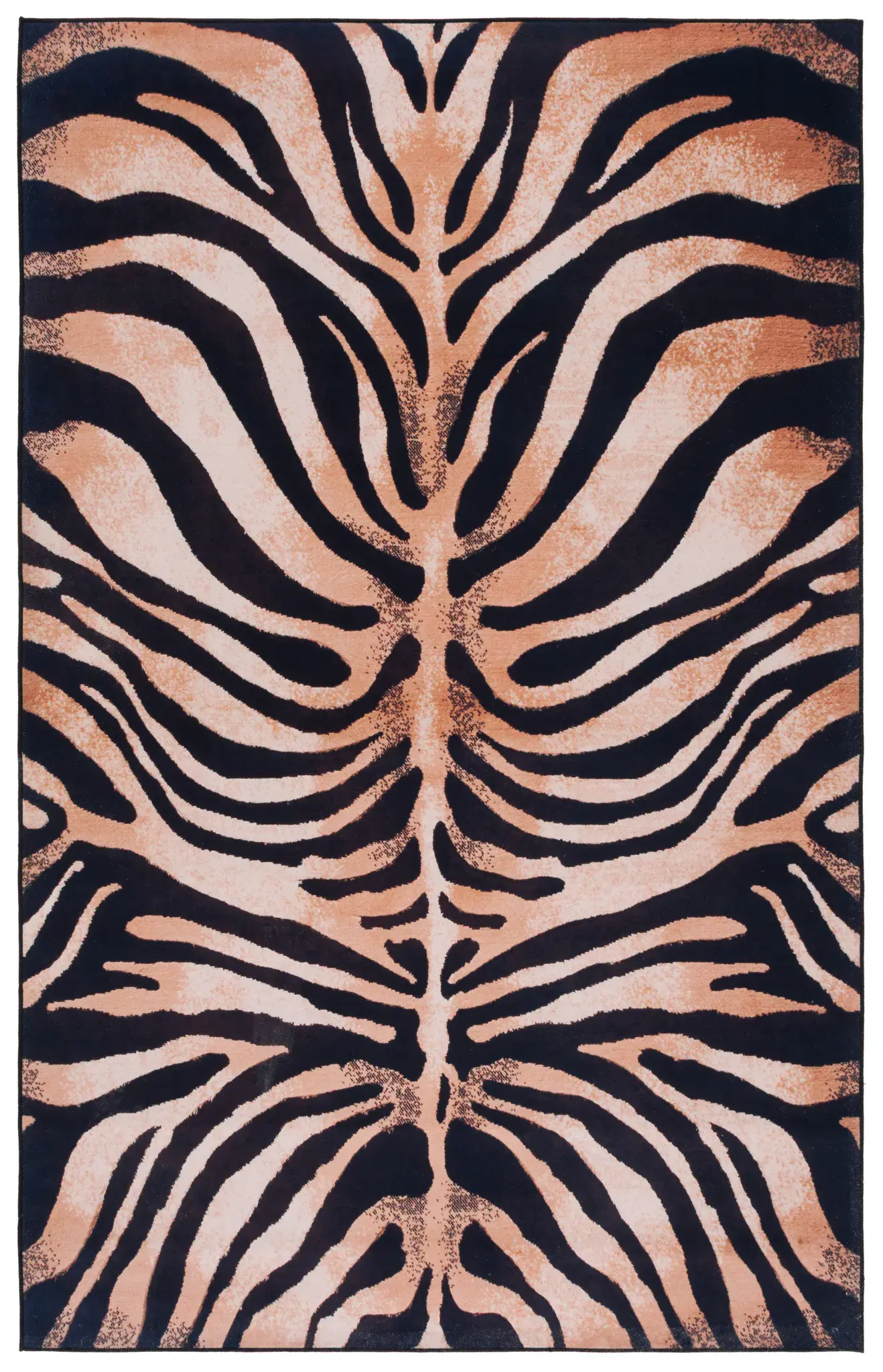 Faux Hide Tiger Stripe Washable Rug