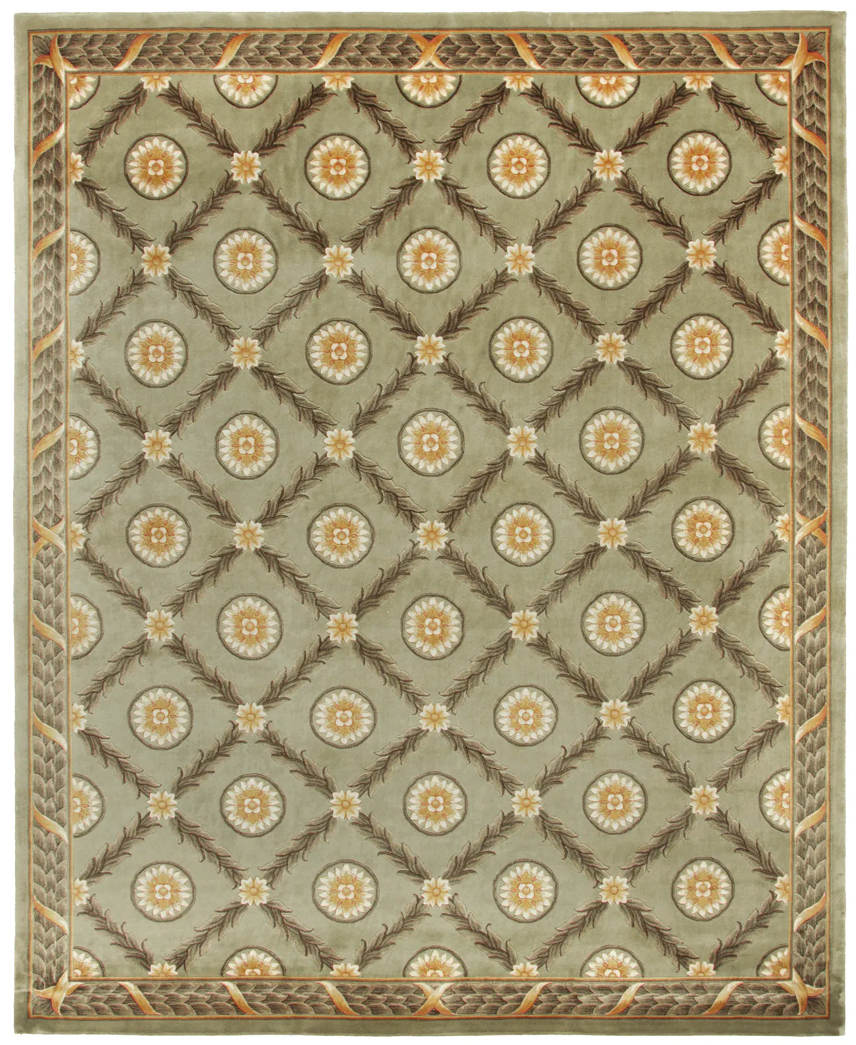 Florence Traditional Trellis Hand-Knotted Rug