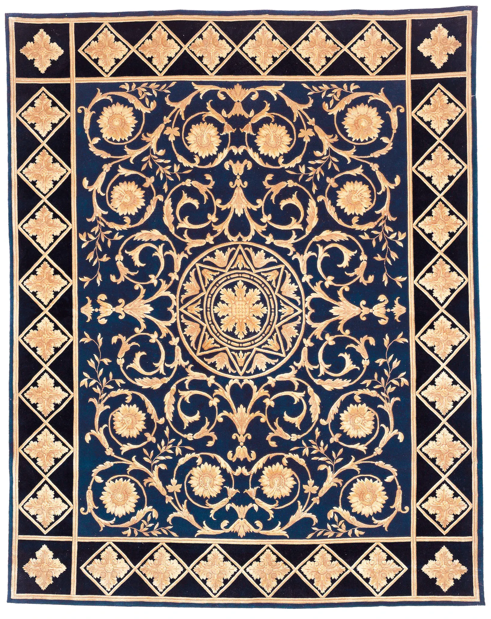 Florence Floral Medallion Hand-Knotted Wool Rug