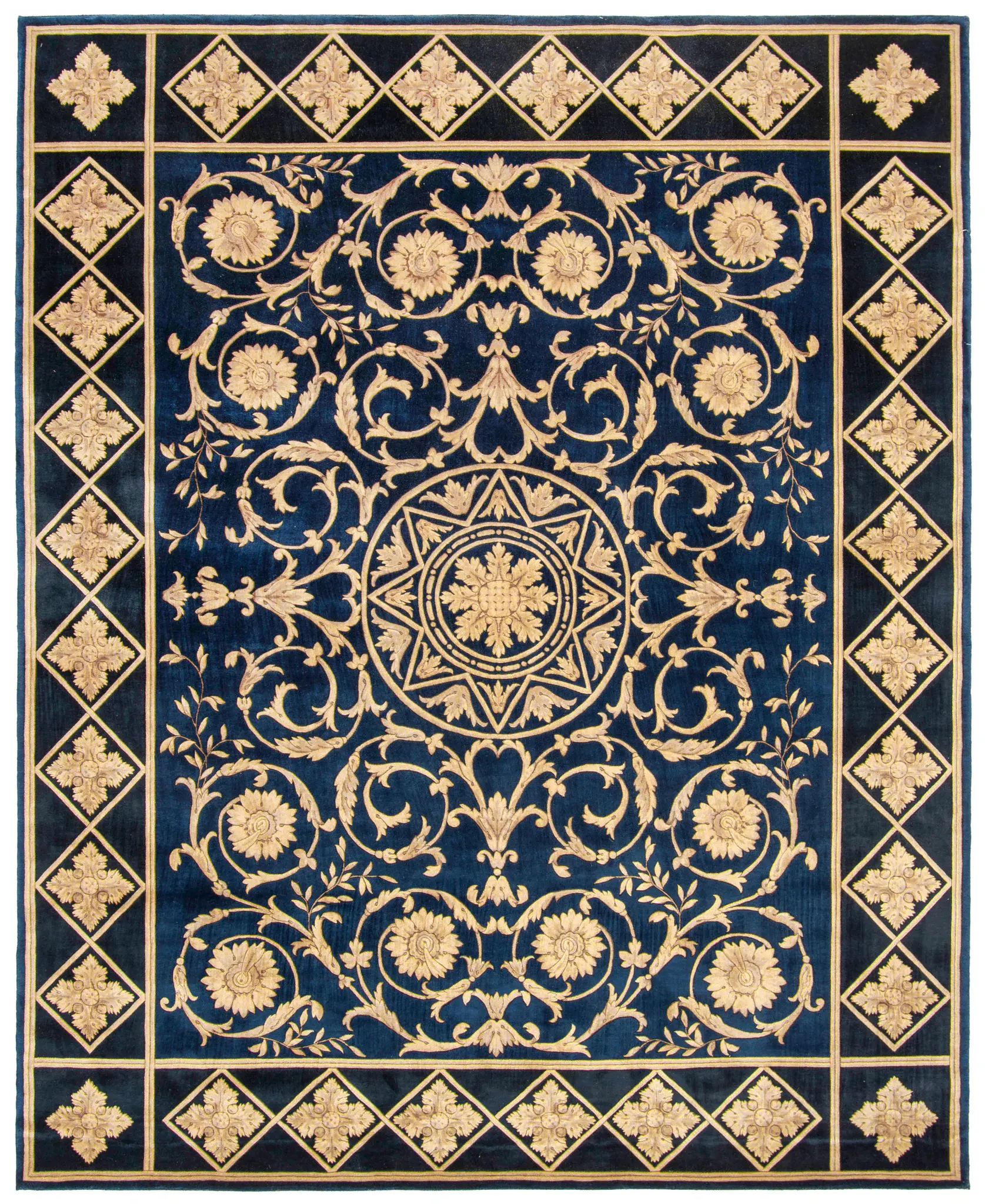 Florence Floral Medallion Hand-Knotted Wool Rug