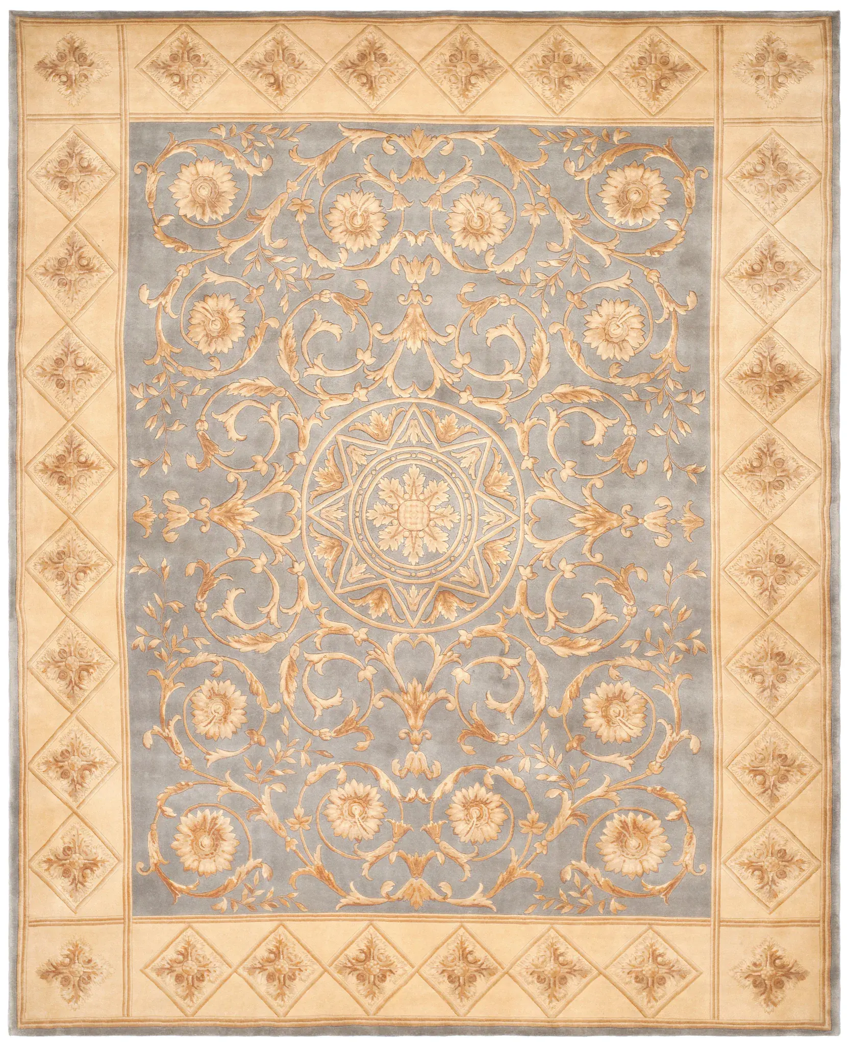 Florence Floral Medallion Hand-Knotted Wool Rug