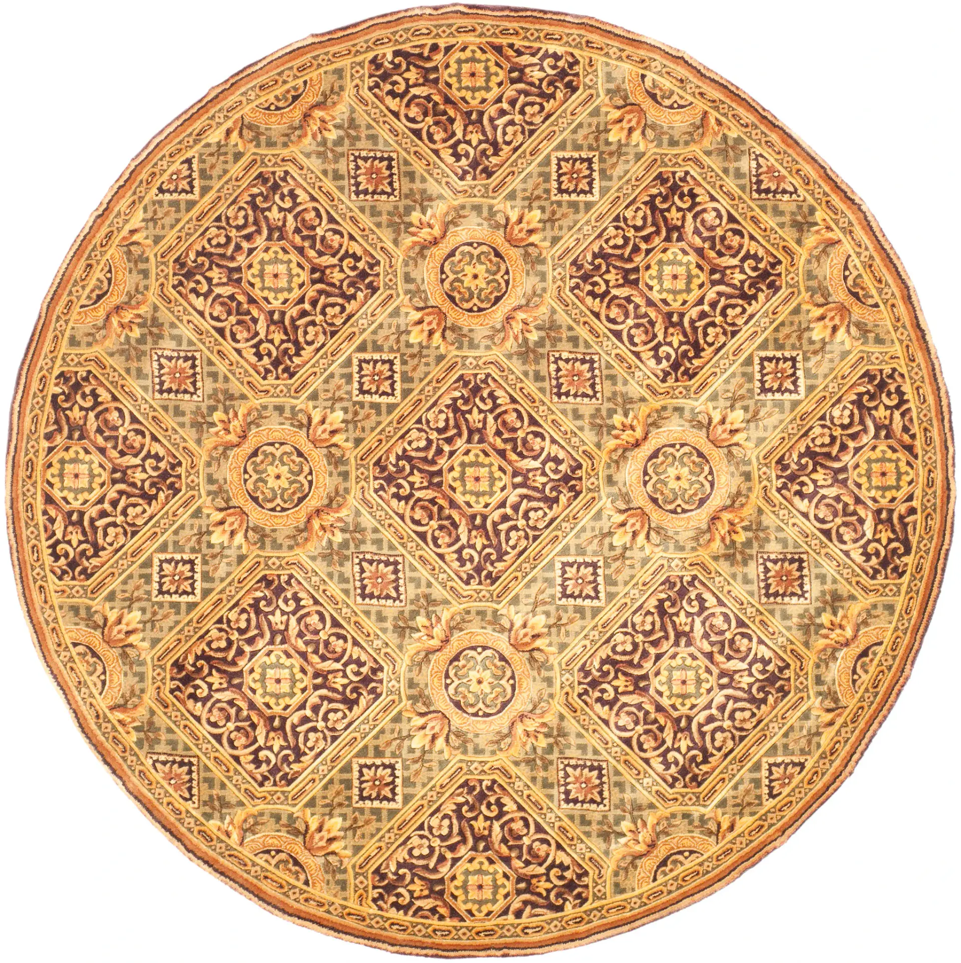 Florence Diamond Grid Hand-Knotted Wool Rug