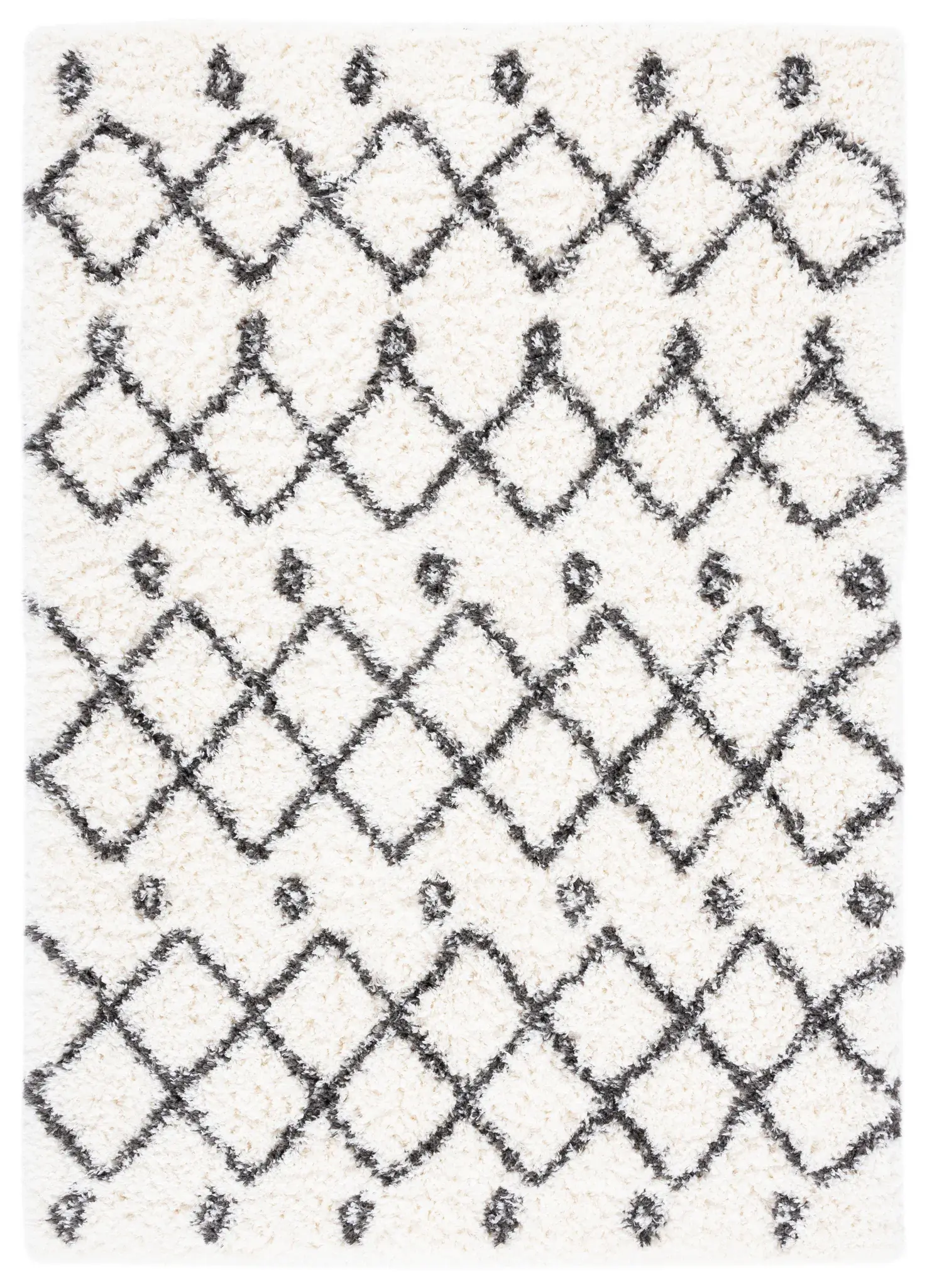 Flokati Diamond Trellis Shag Rug