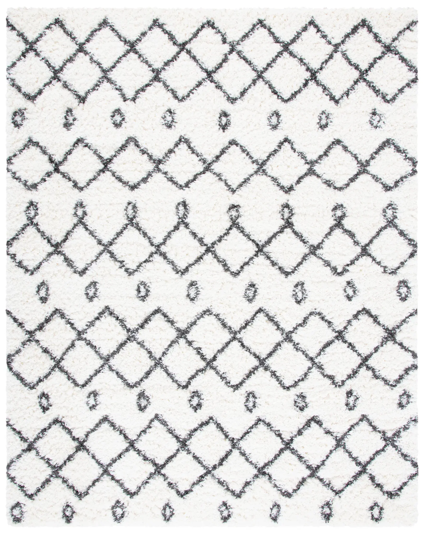 Flokati Diamond Trellis Shag Rug