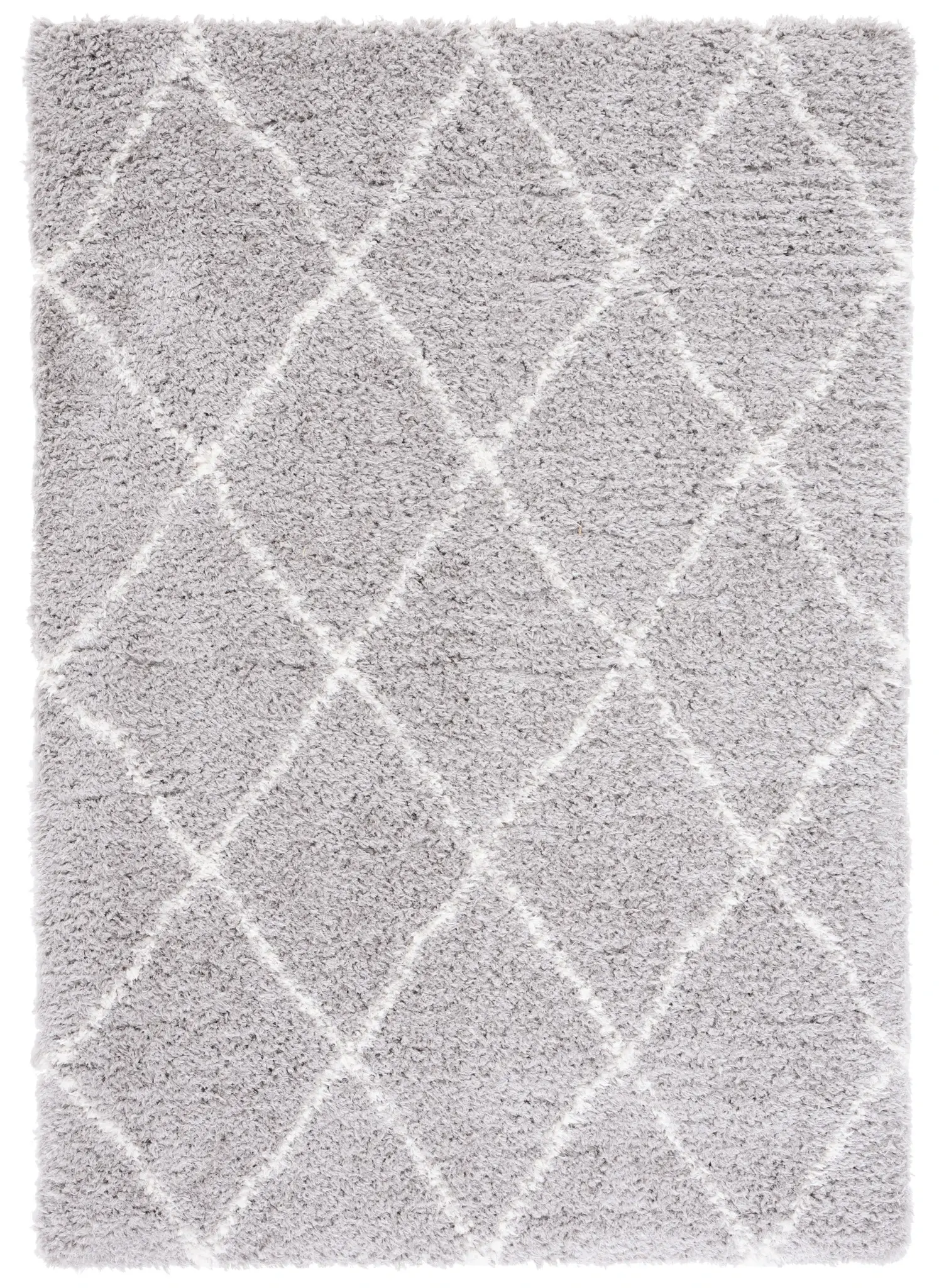 Flokati Diamond Lattice Shag Rug