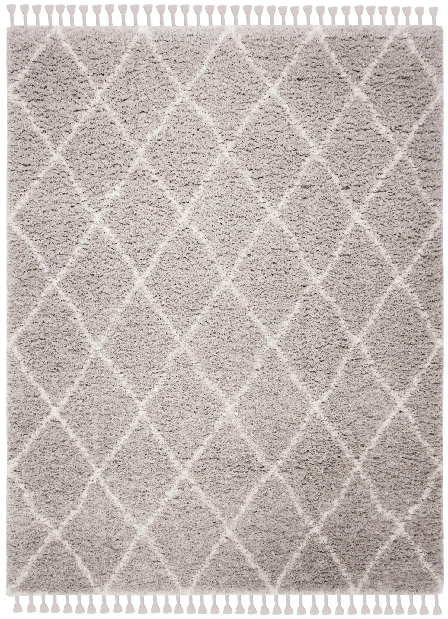 Flokati Diamond Lattice Shag Rug