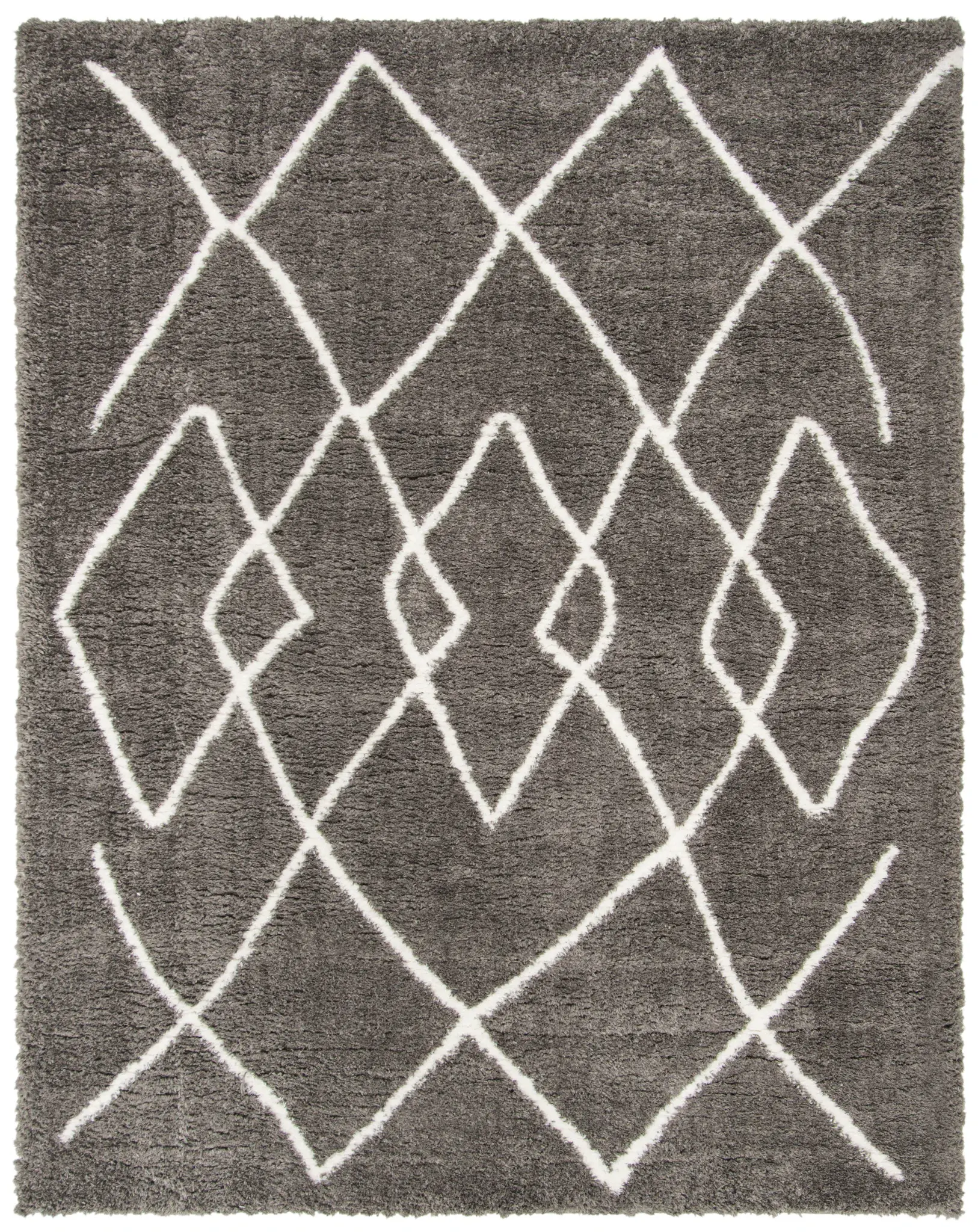 Flokati Abstract Diamond Shag Rug