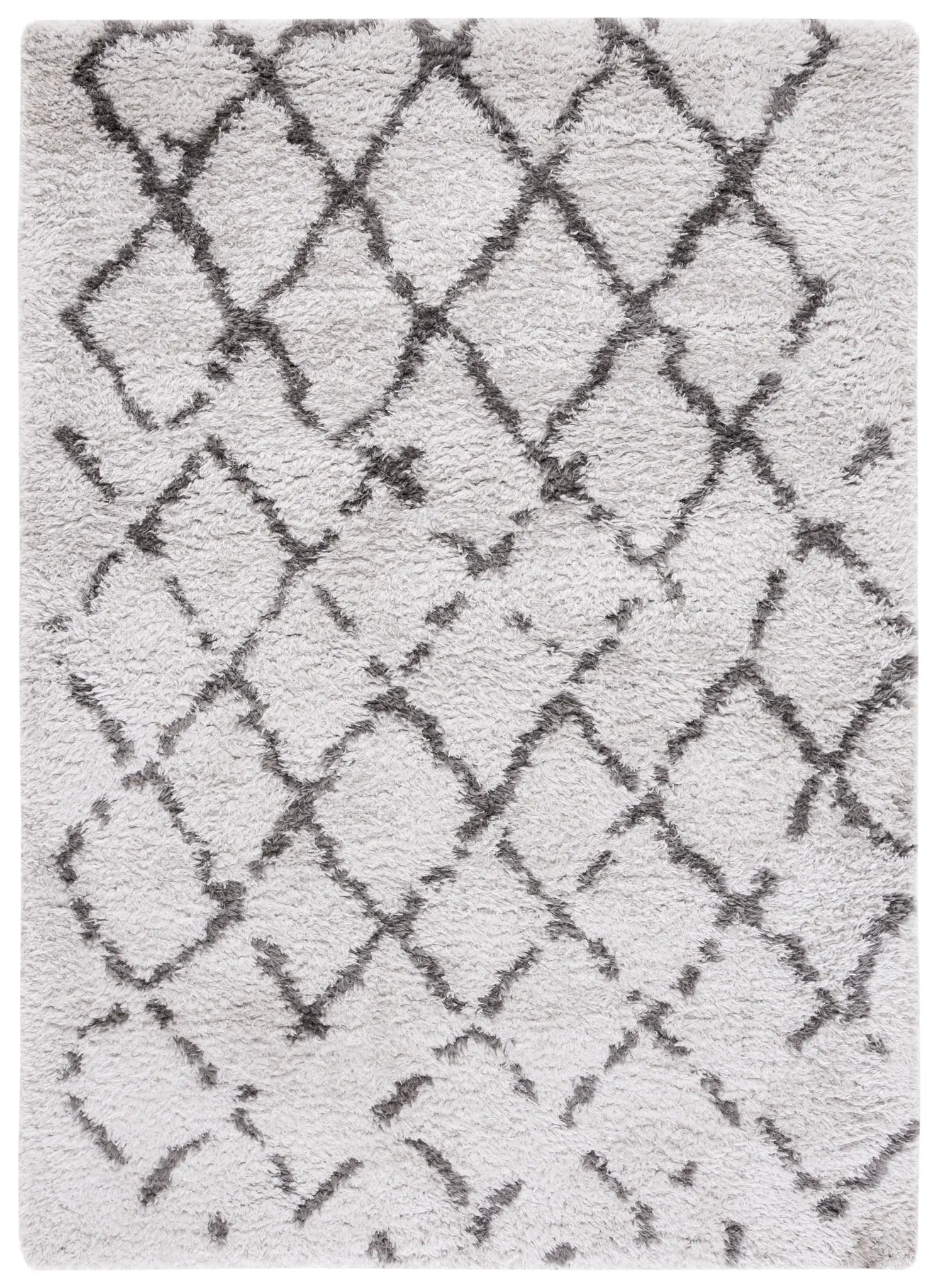 Flokati Moroccan Trellis Shag Rug