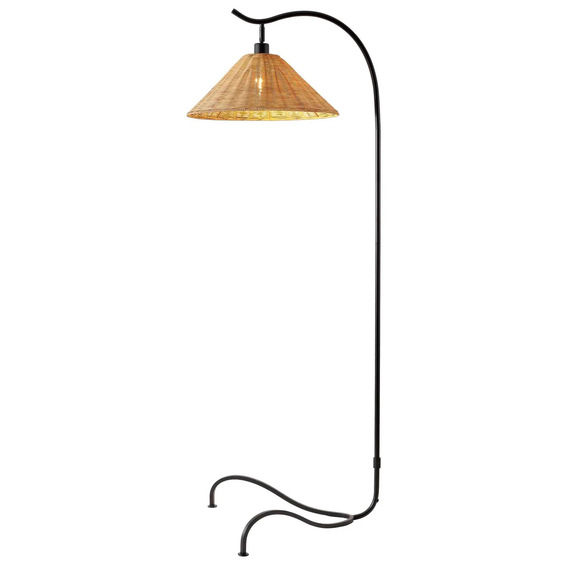 Hamako Iron / Rattan Floor Lamp