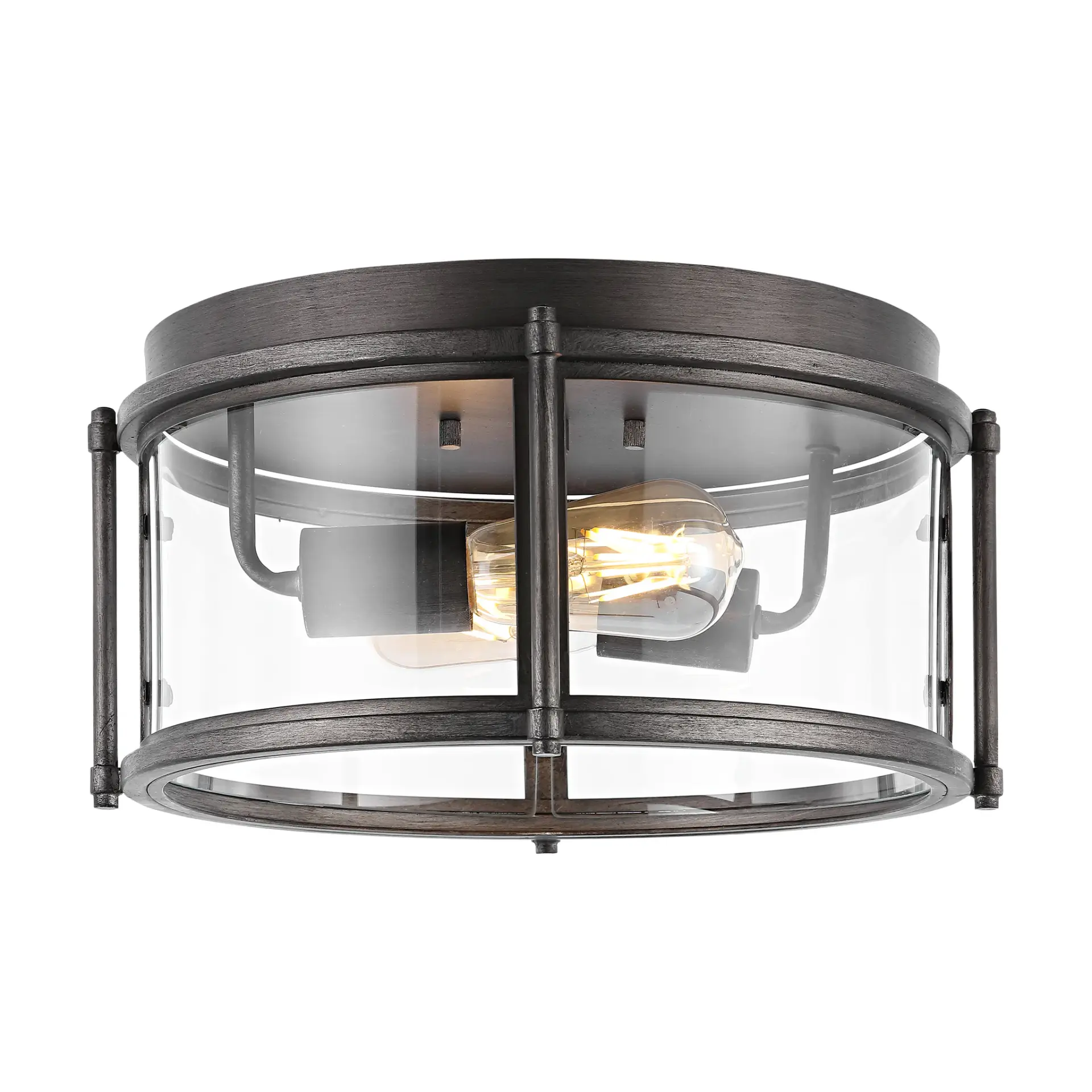 Tiller Two-Light Flush Mount