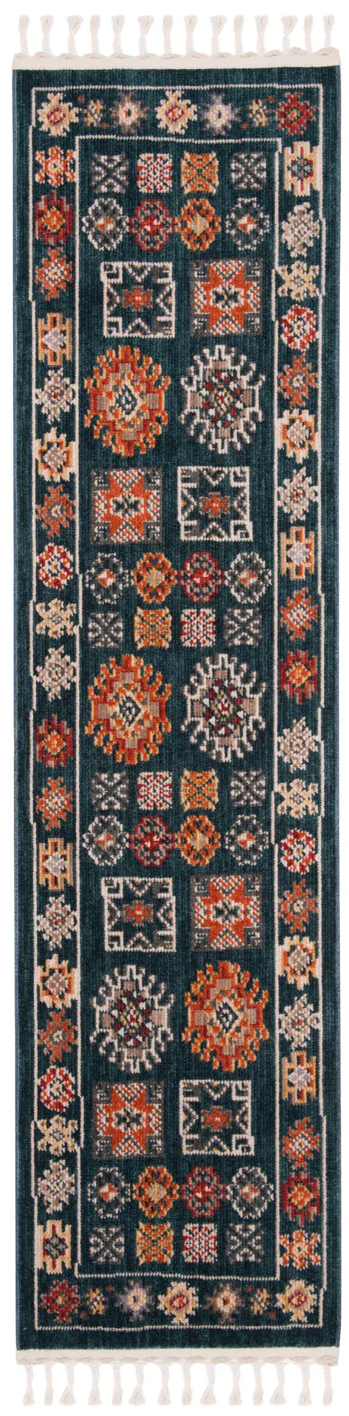 Farmhouse Bohemian Banded Motif Rug