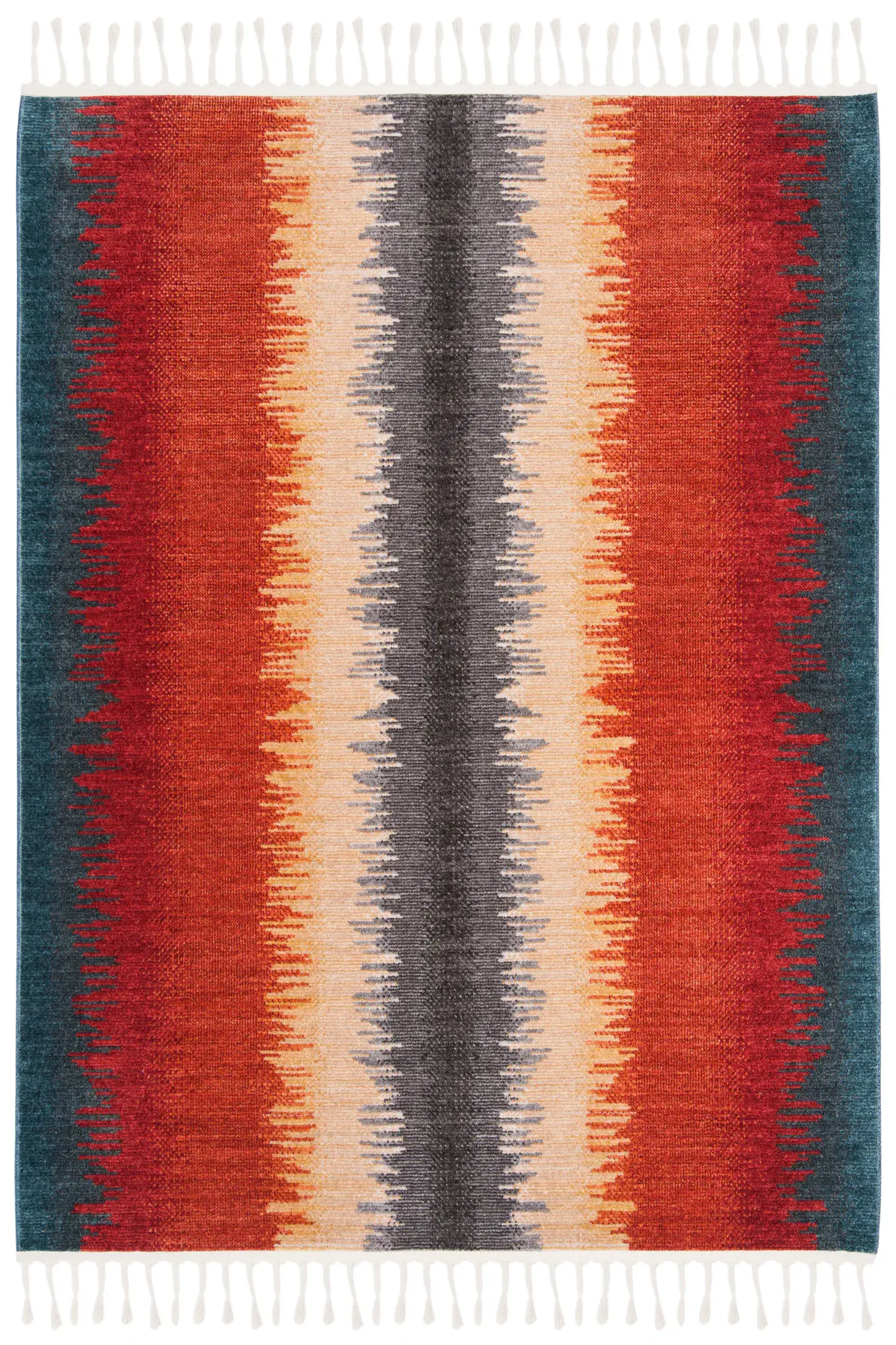 Farmhouse Bohemian Banded Rug