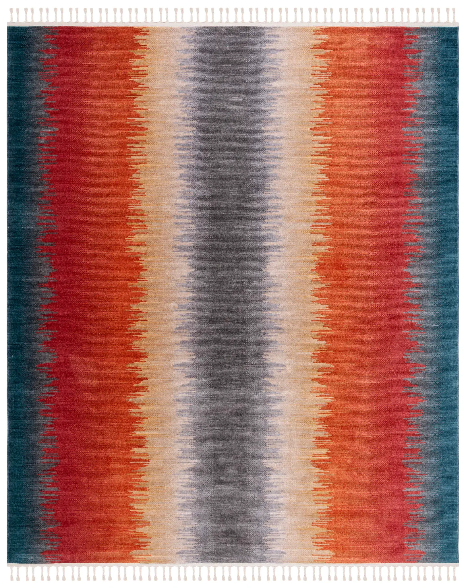 Farmhouse Bohemian Banded Rug